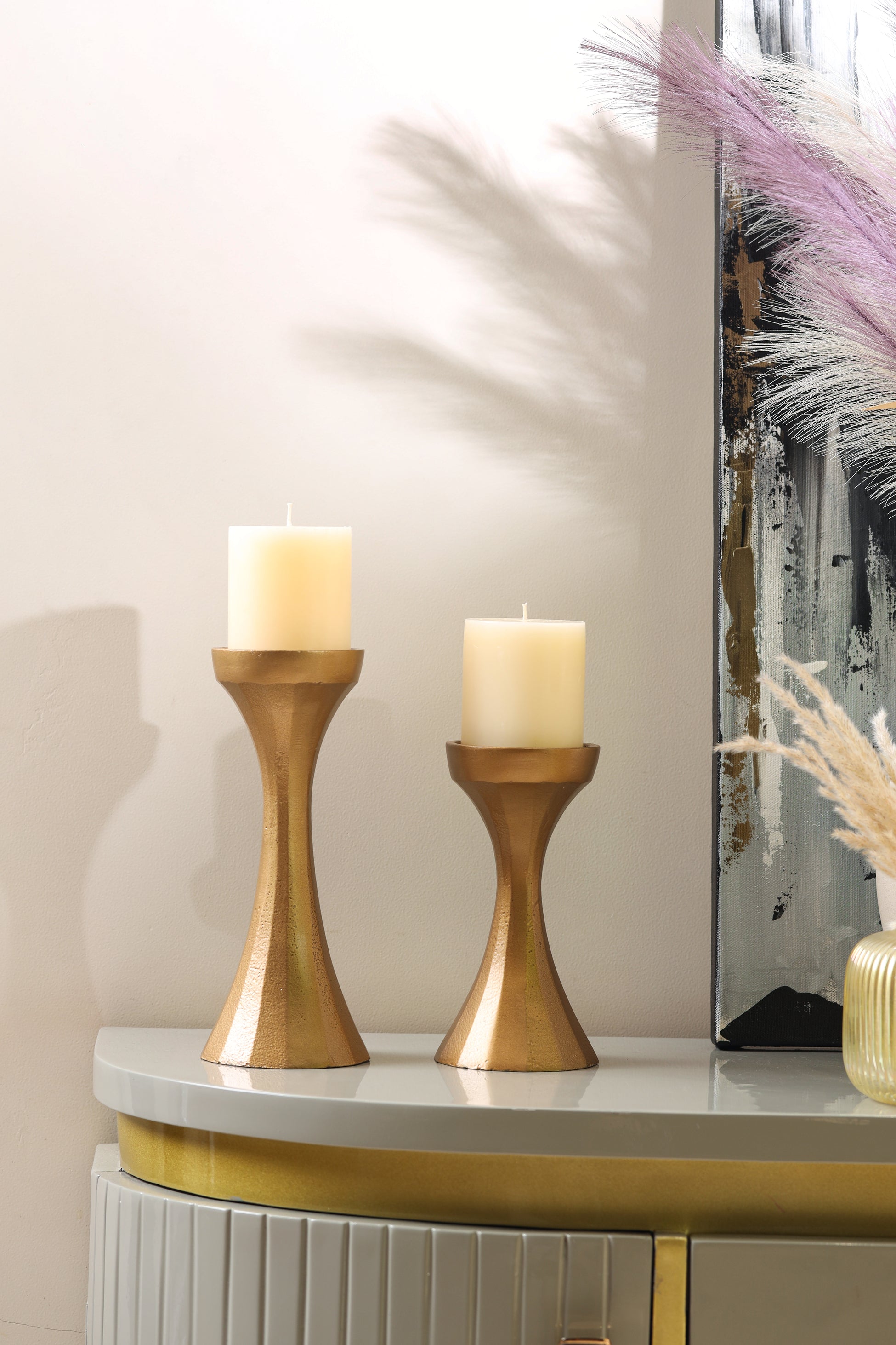 Golden Grace Candle Holders