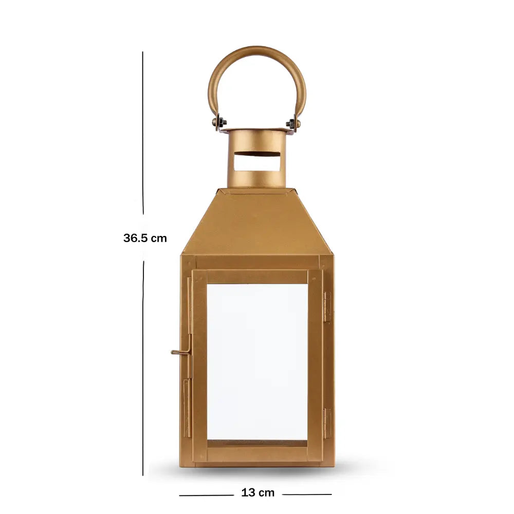 Metro Luxe Lantern Golden Small