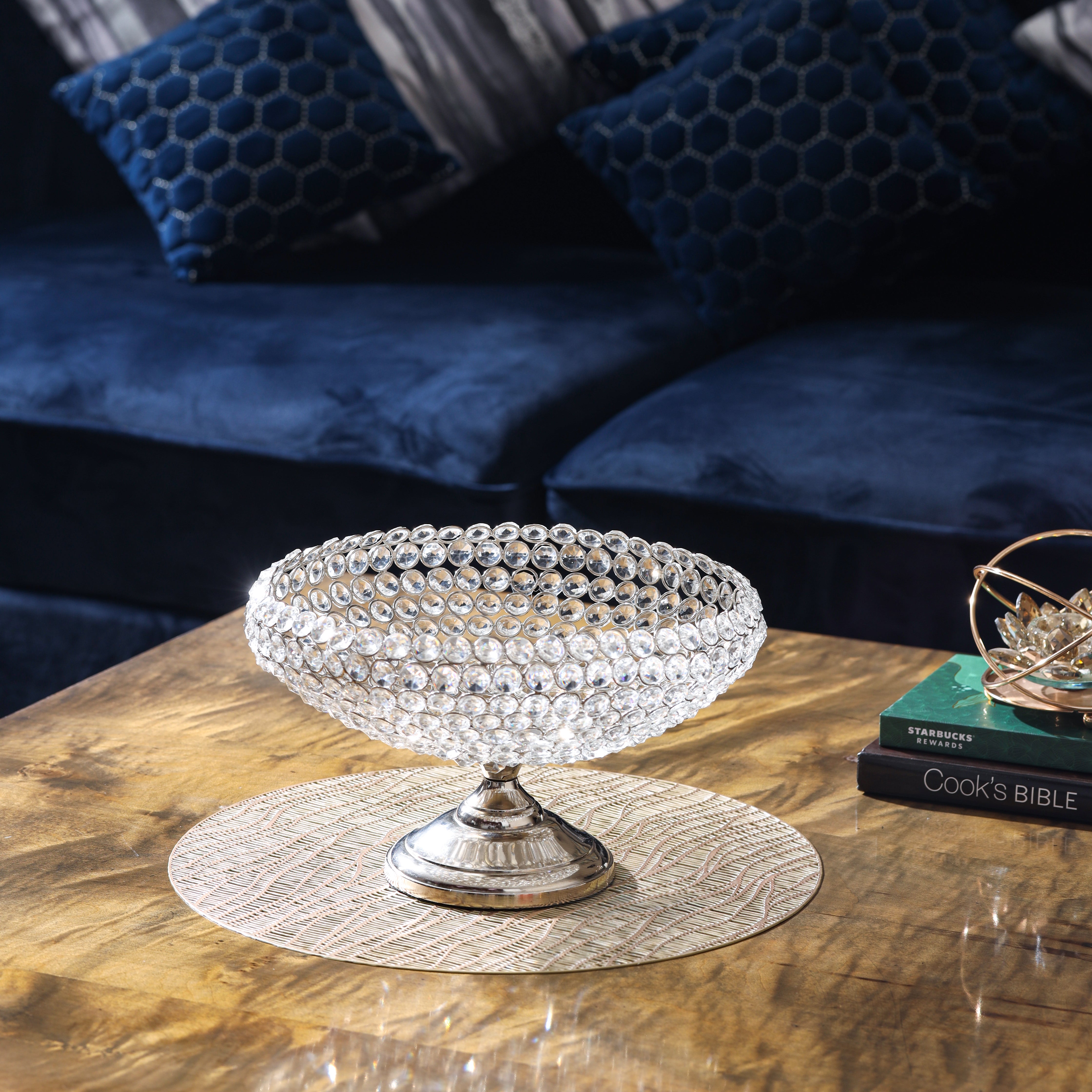 Luxe Crystal Bowl – Silver Grace Edition