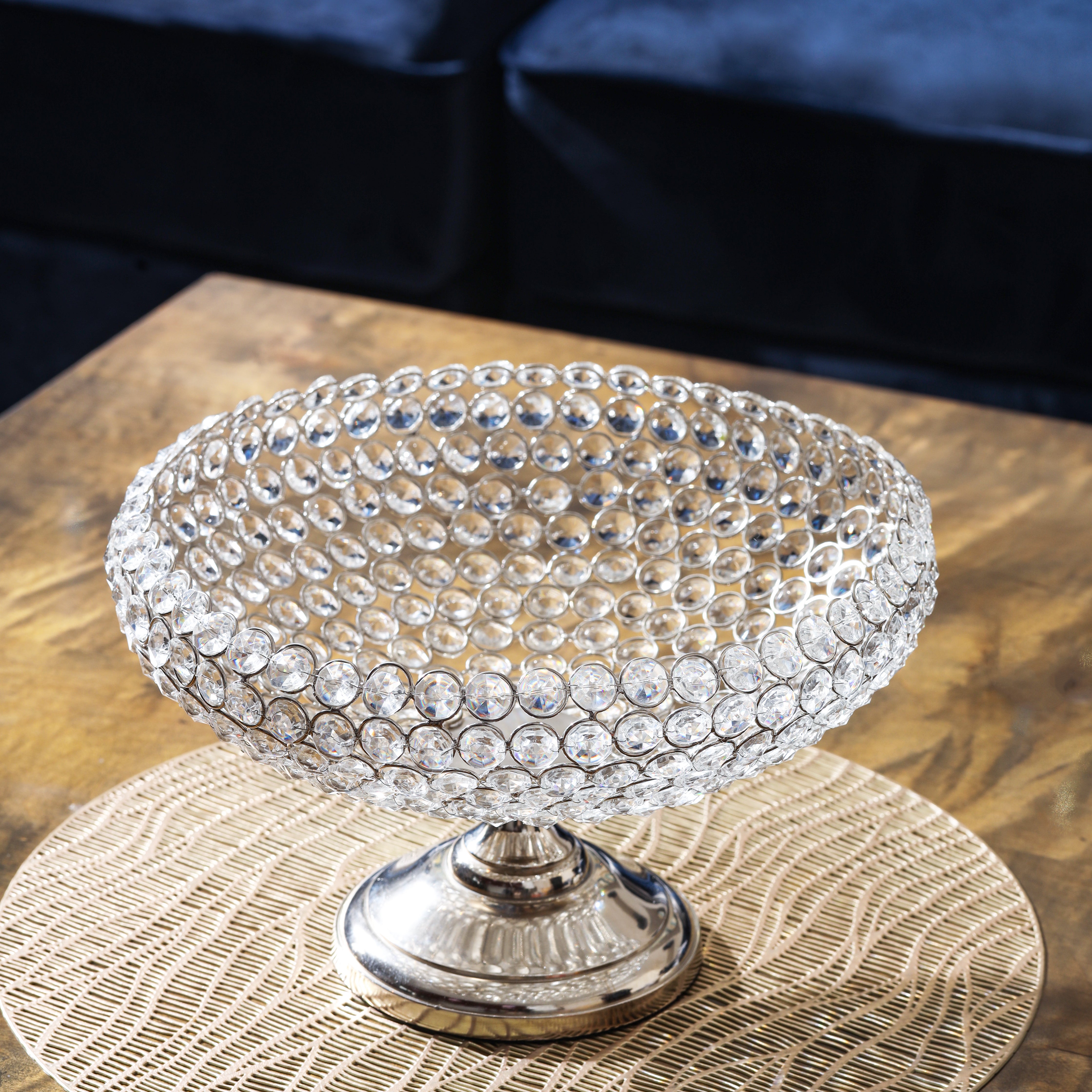Luxe Crystal Bowl – Silver Grace Edition