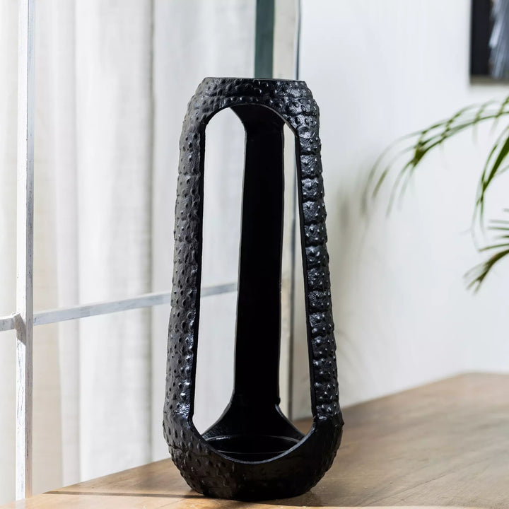 Black Pillar Candle Holder (Small)