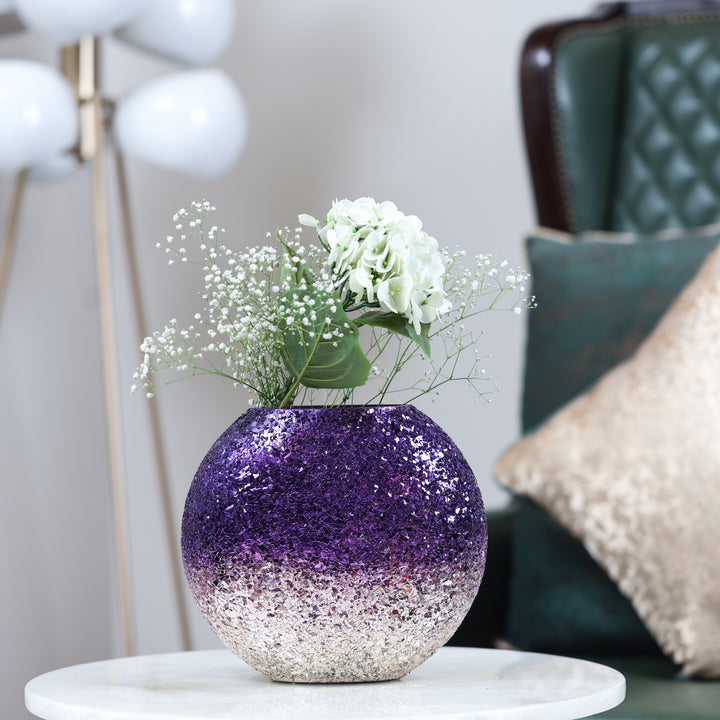 Luminous Glitter Vase - Purple Ombre