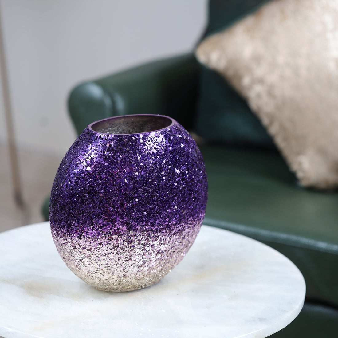 Luminous Glitter Vase - Purple Ombre