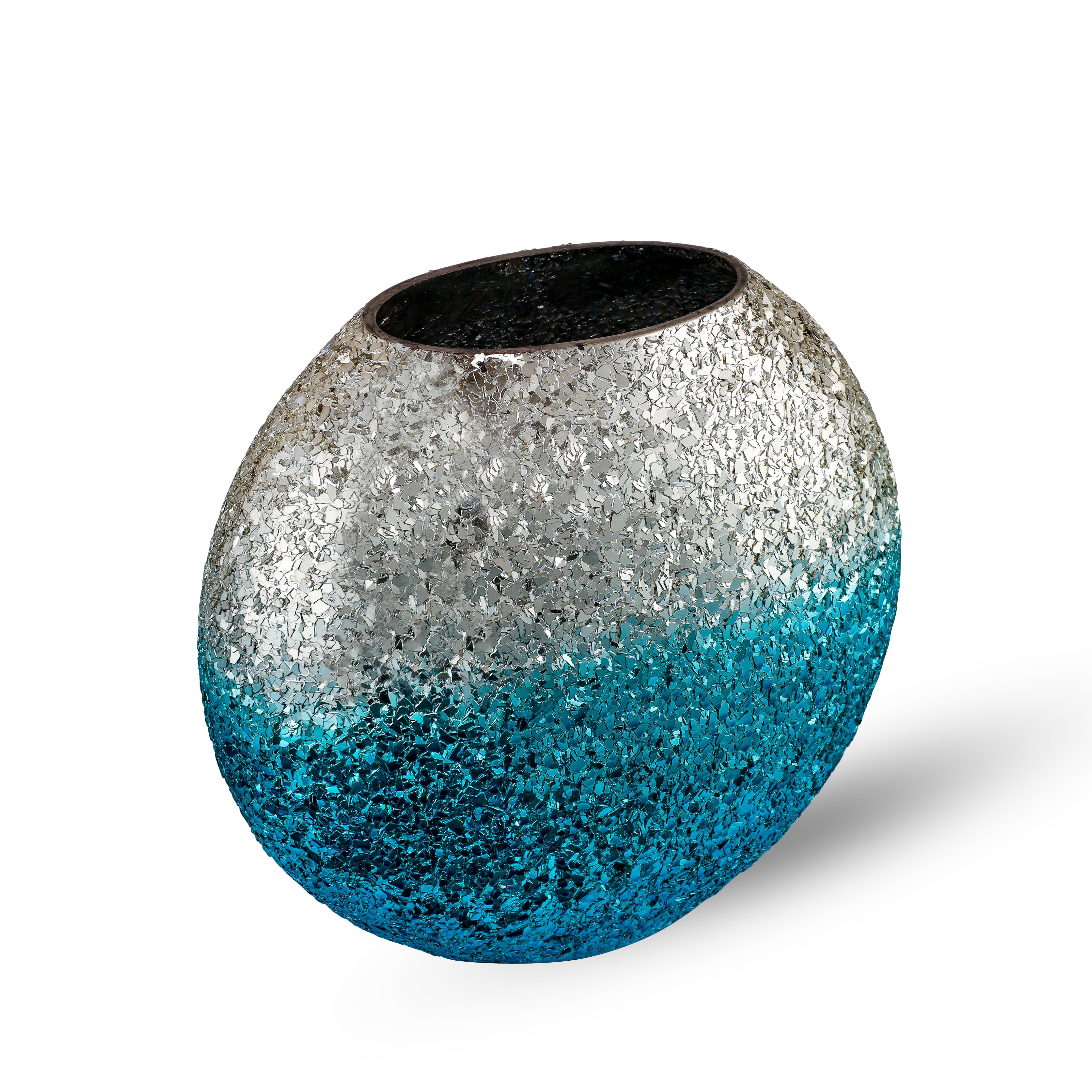 Luminous Glitter Vase - Blue Ombre