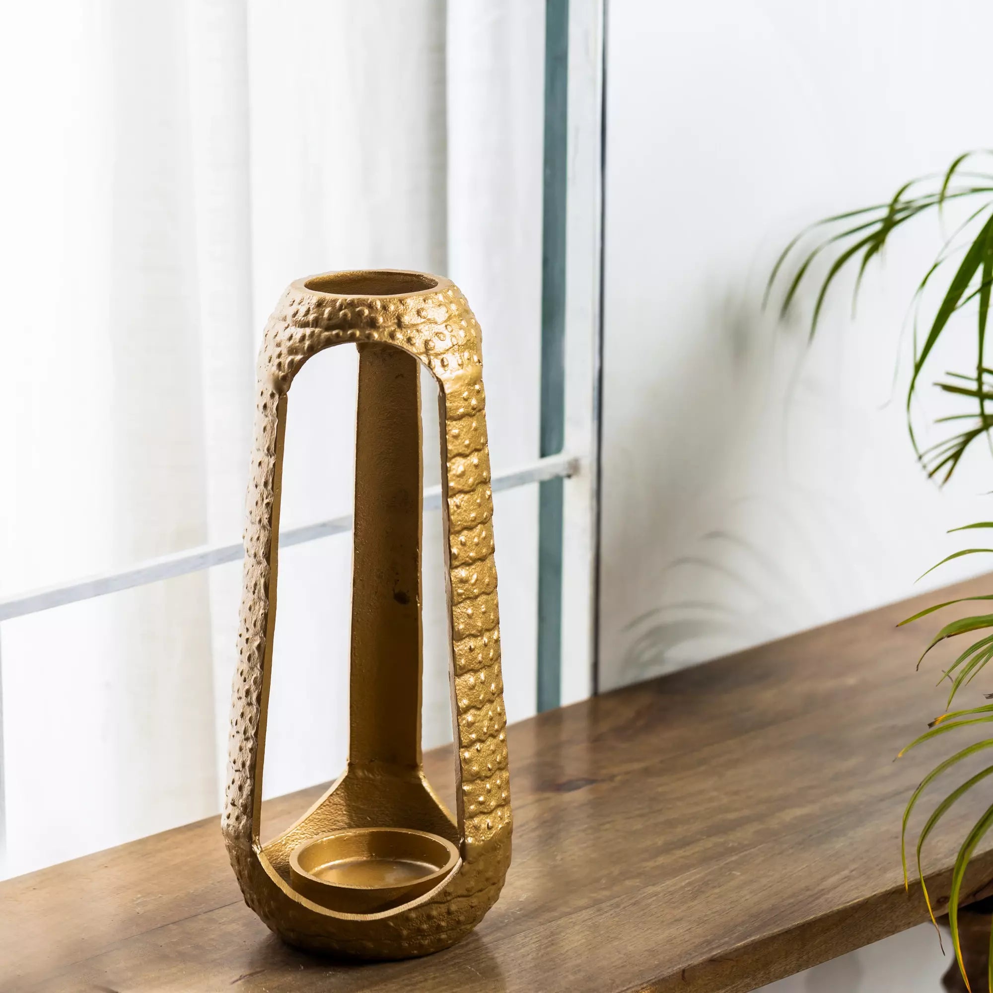 Golden Pillar Candle Holder(Small)