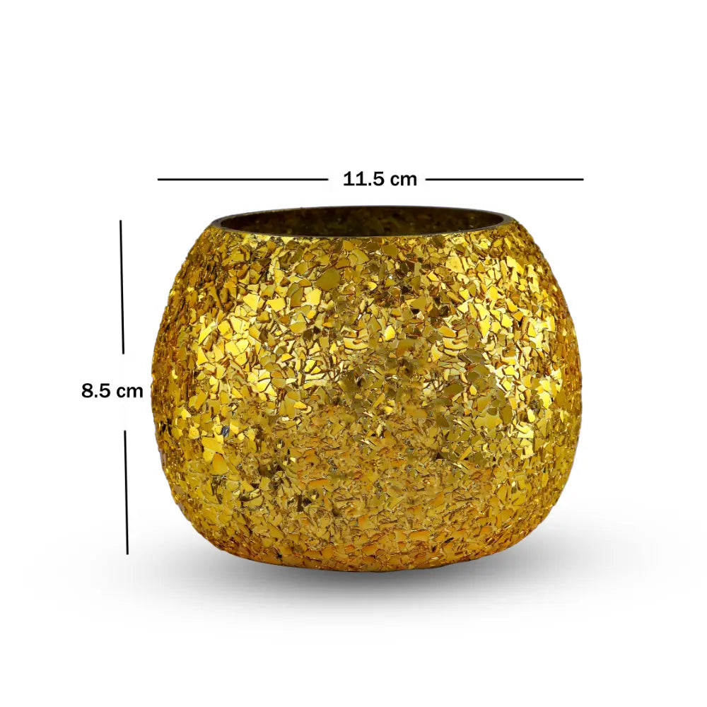 Luminous Glitter Votive - Gold