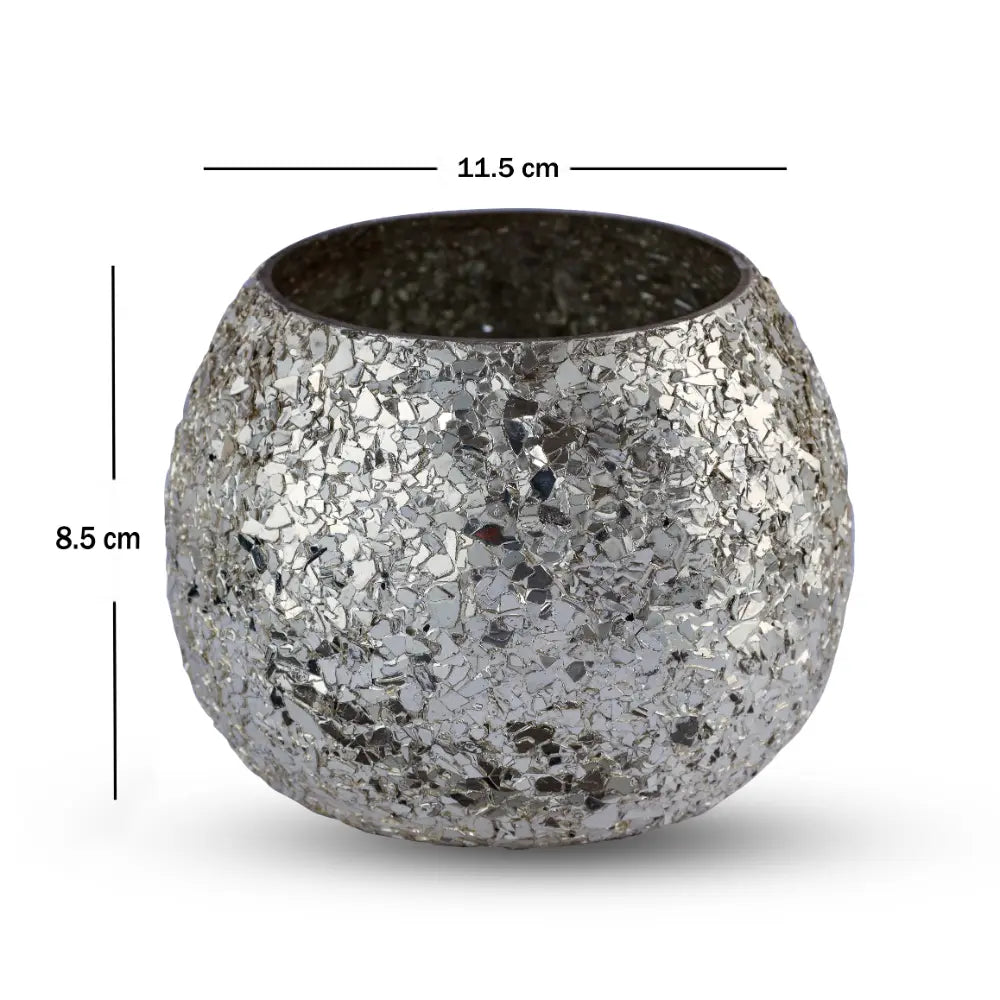 Luminous Glitter Votive - Silver
