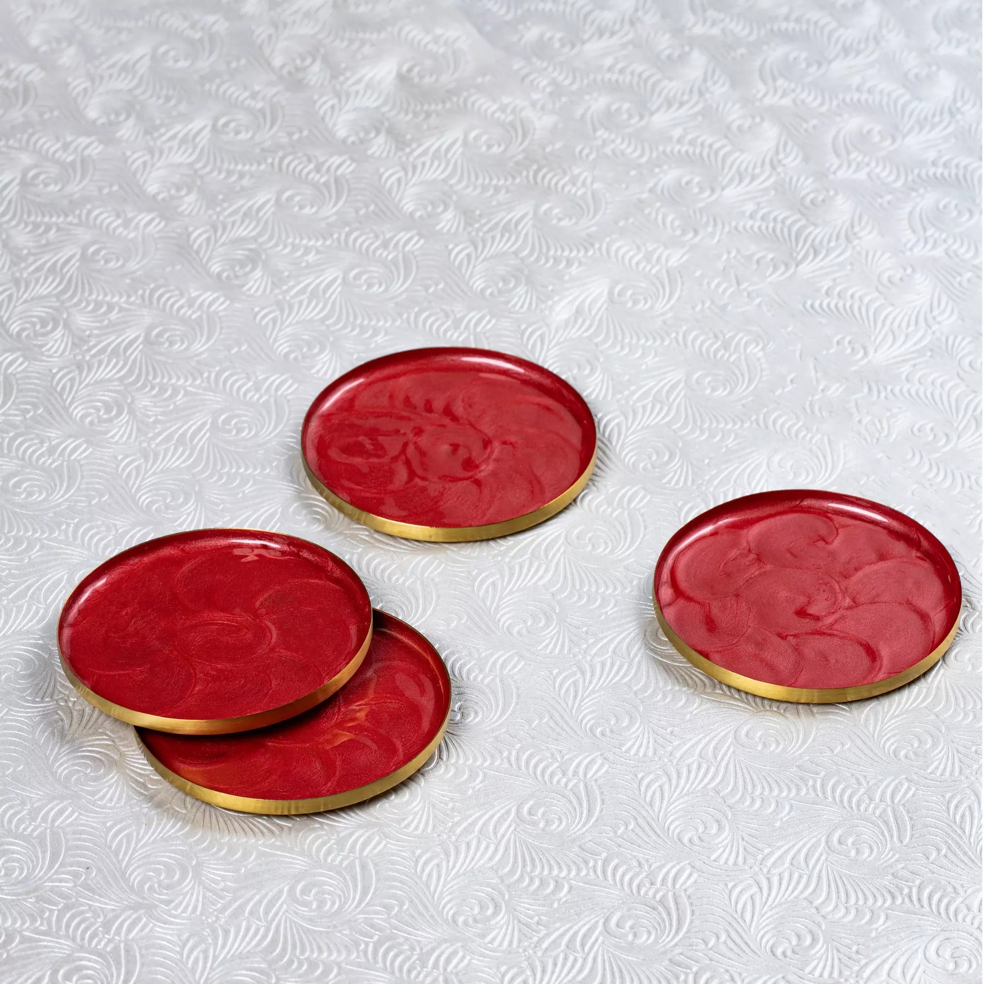 Rosy Whirl Coasters