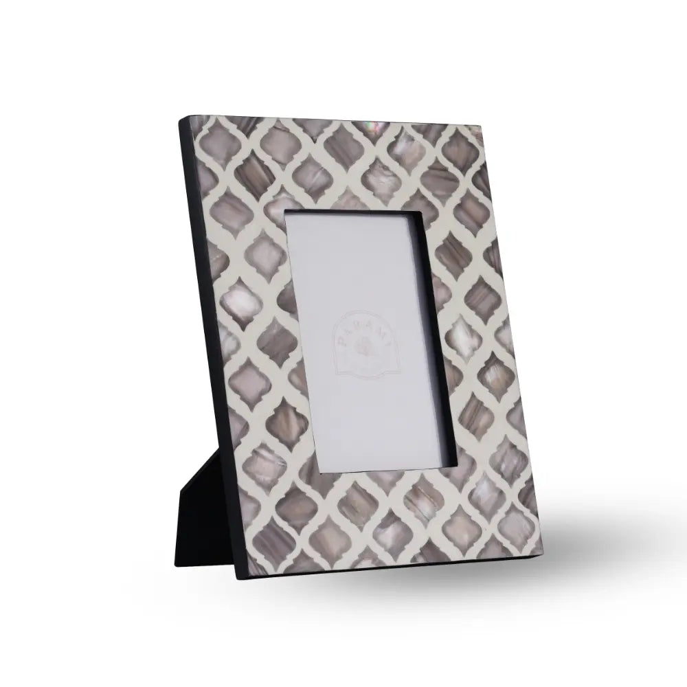 Geometric Elegance Photo Frame-Grey