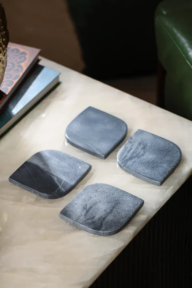 Grey Leaf Coasters