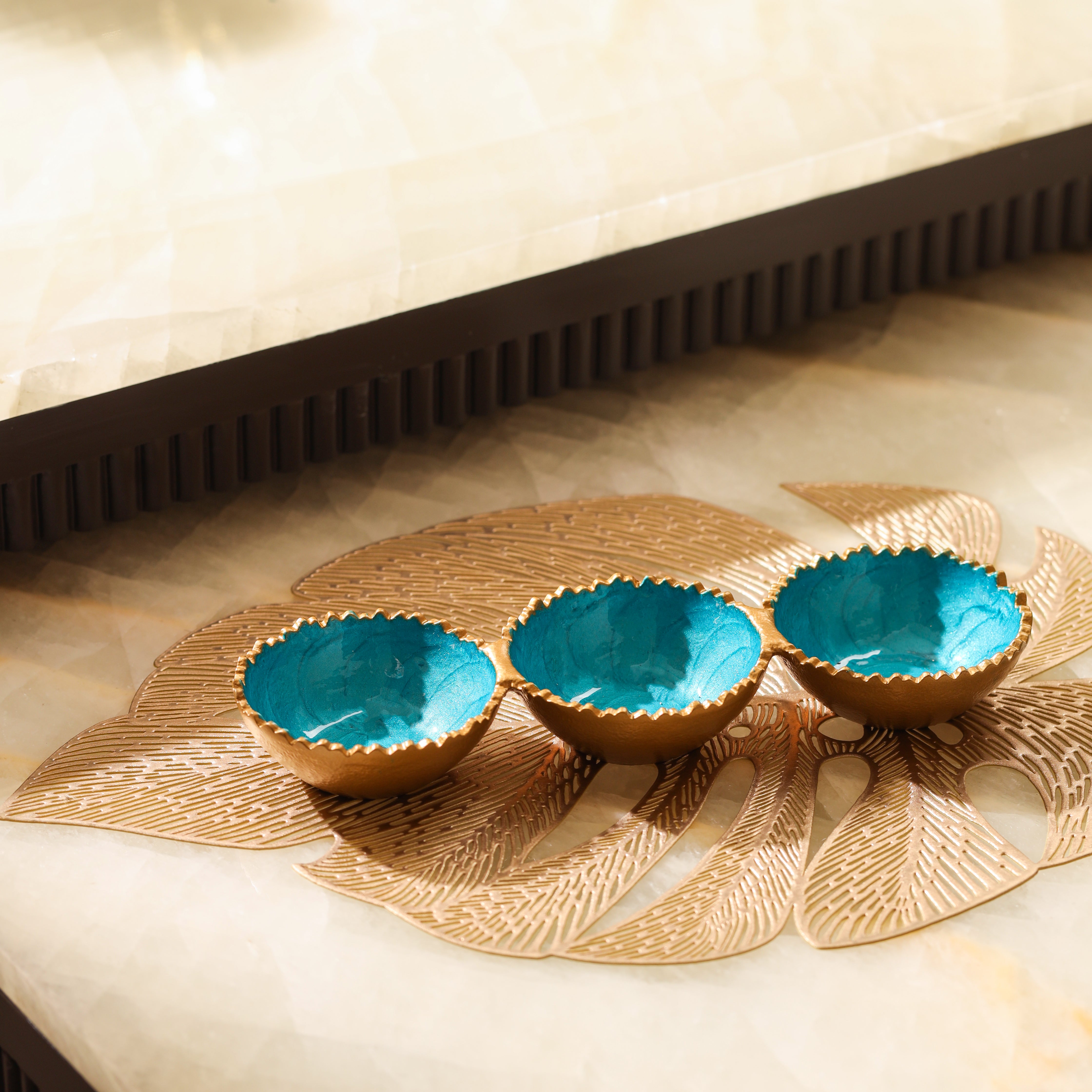 Rustic Blue Ripple Set