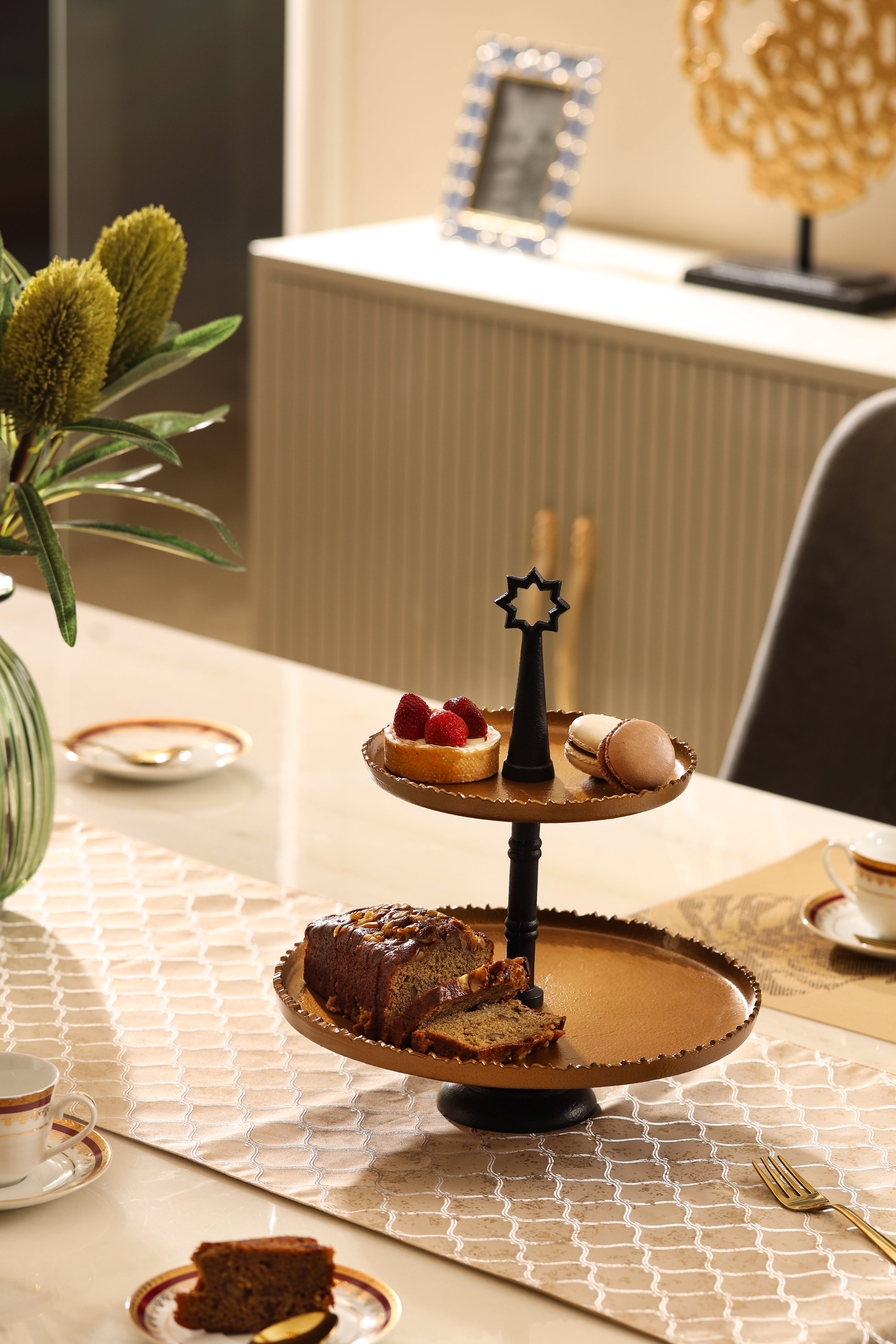 Regal Charm Two-Tier Cake Stand