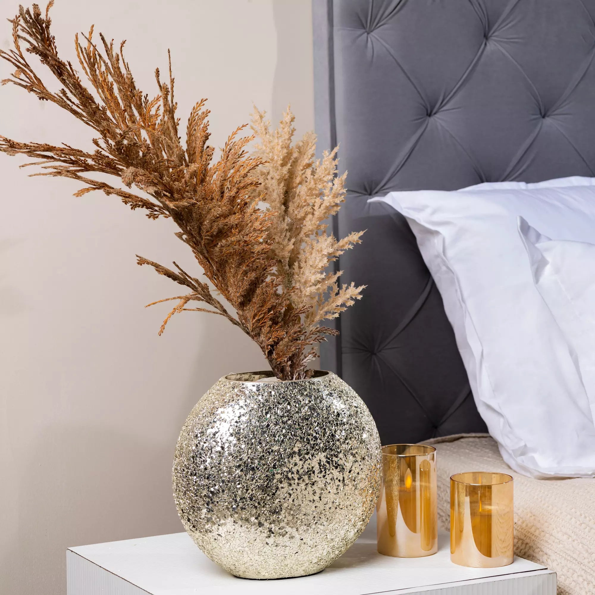 Silver Stardust Vase