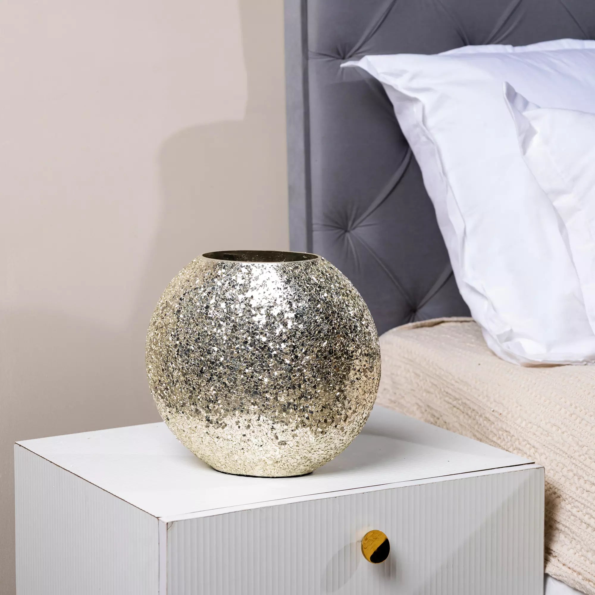 Silver Stardust Vase