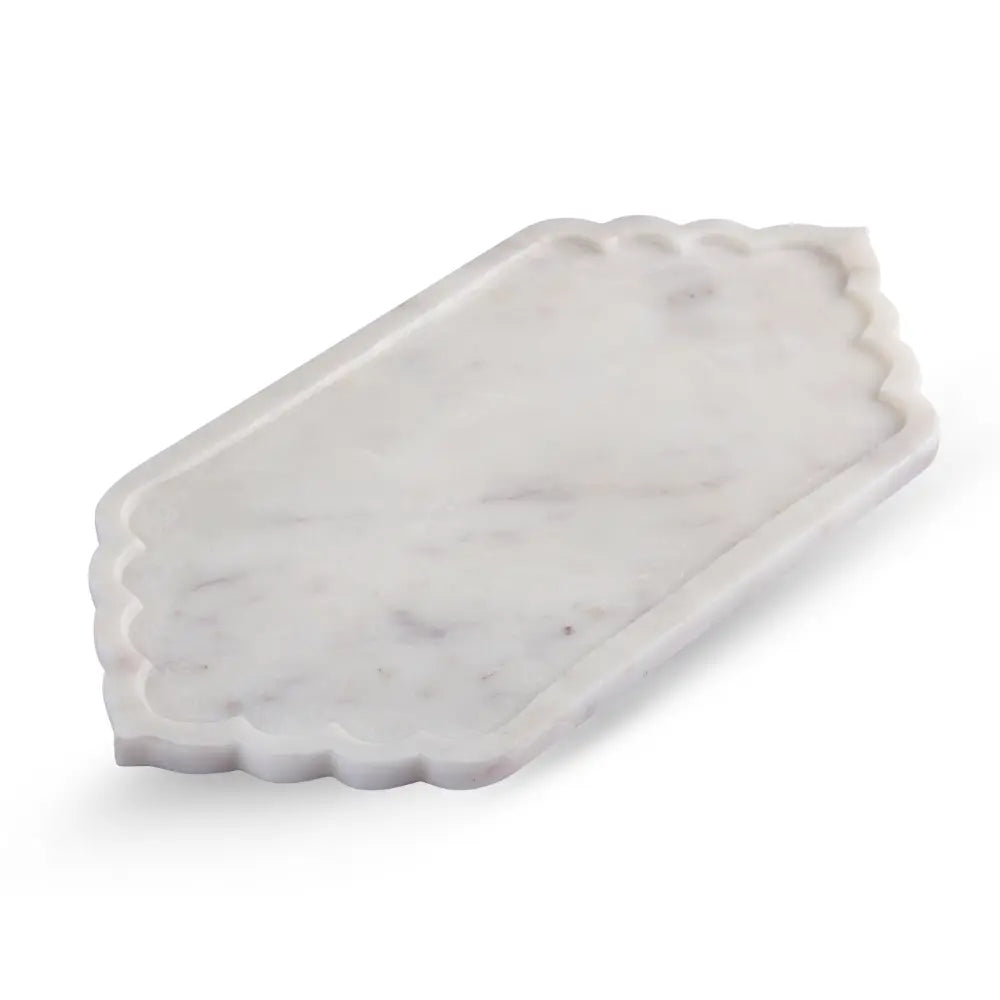 Scallop-Edged Marble Tray