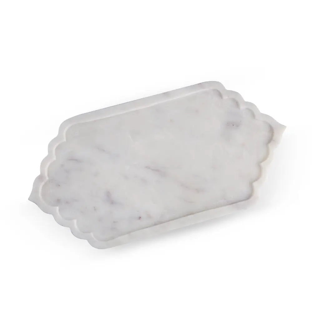 Scallop-Edged Marble Tray