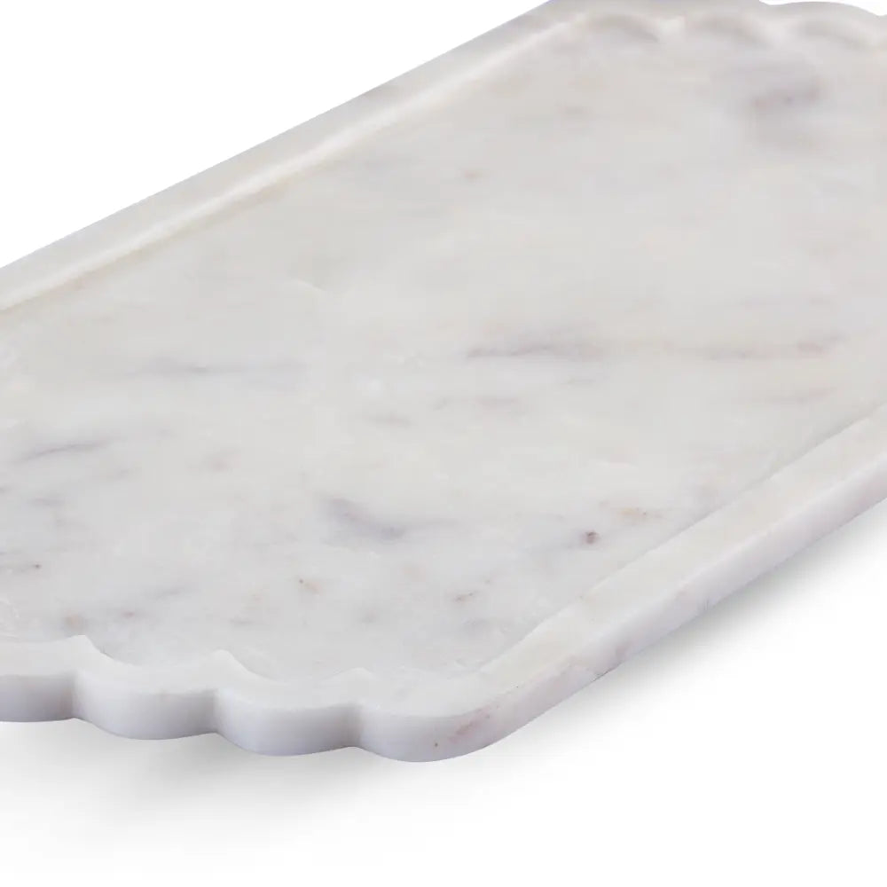 Scallop-Edged Marble Tray