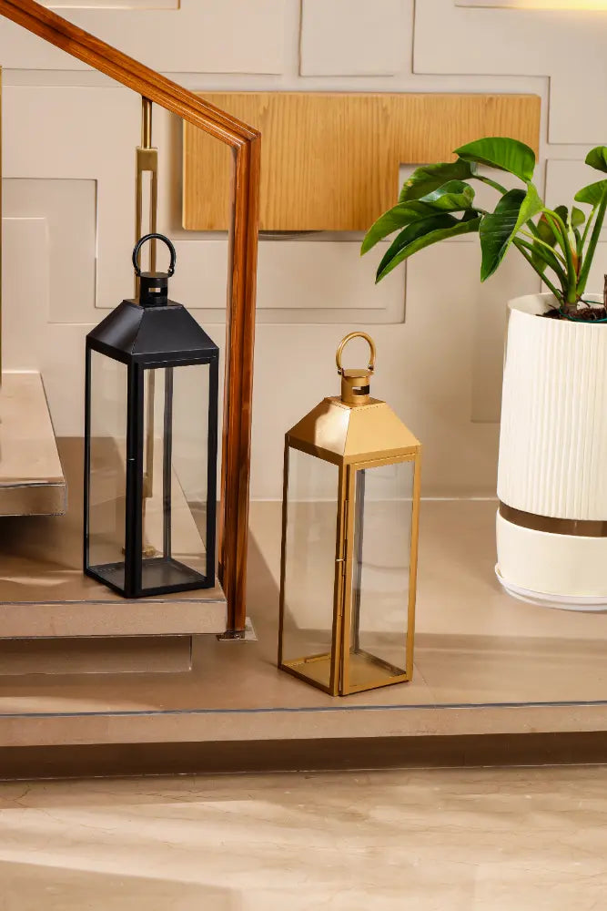 Metro Luxe Lantern Golden Large