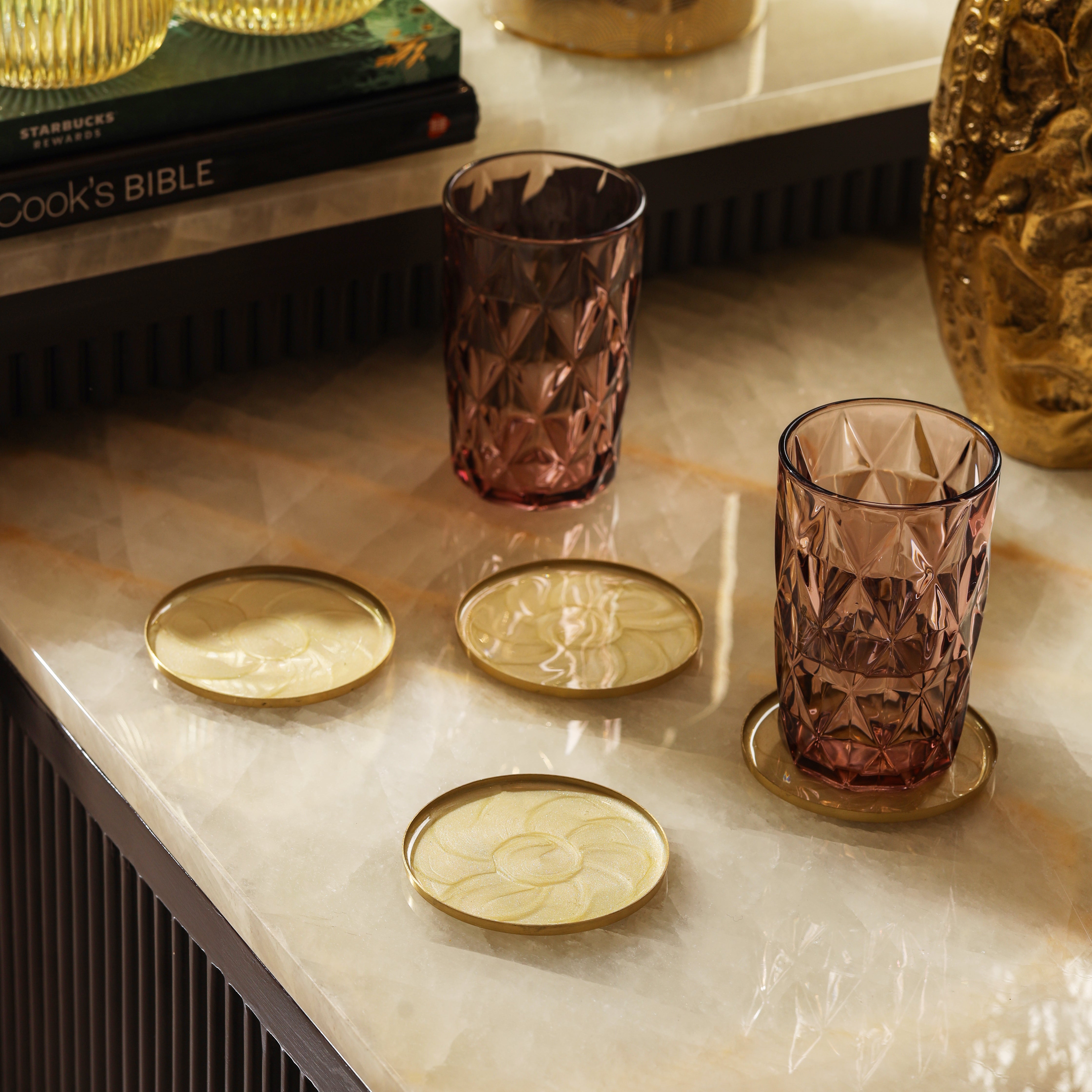 White Ripple Coasters