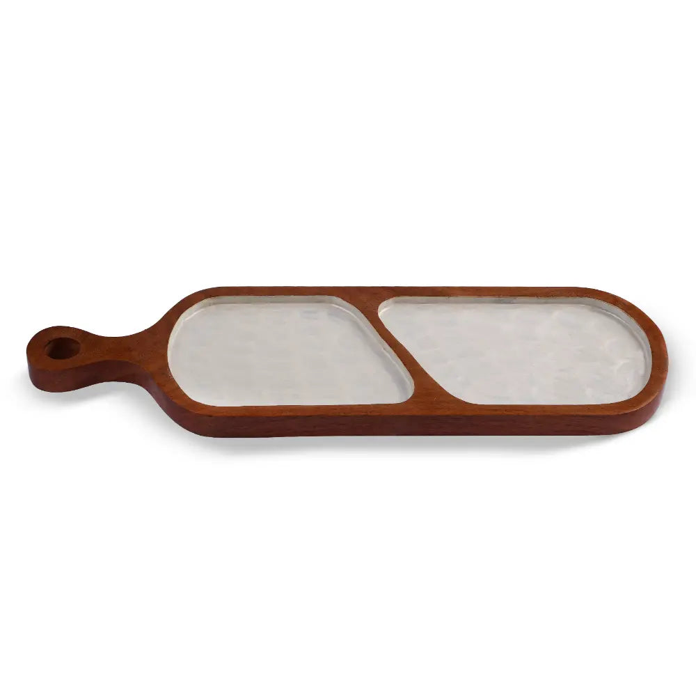 Ivory Ripple Wooden Tray