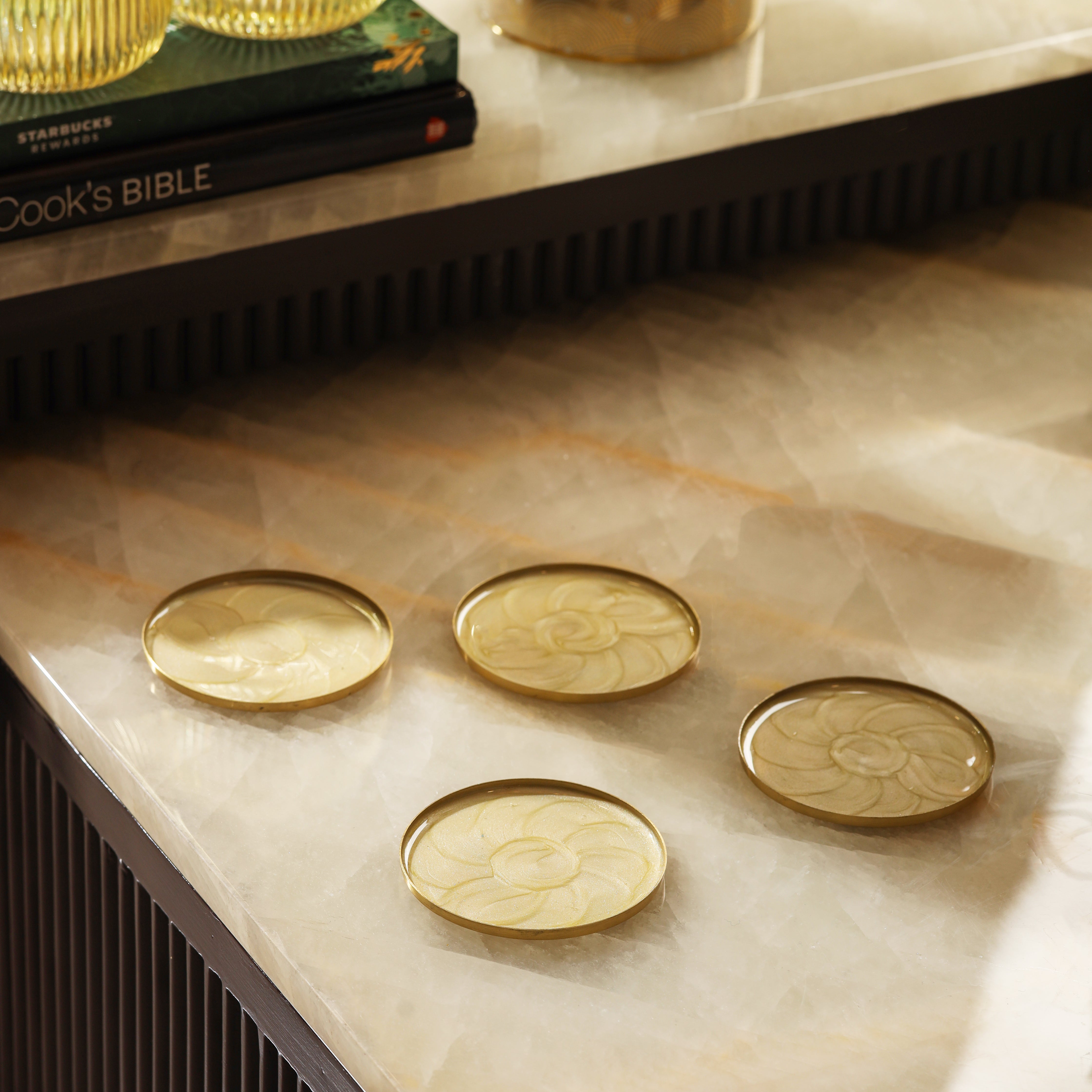 White Ripple Coasters