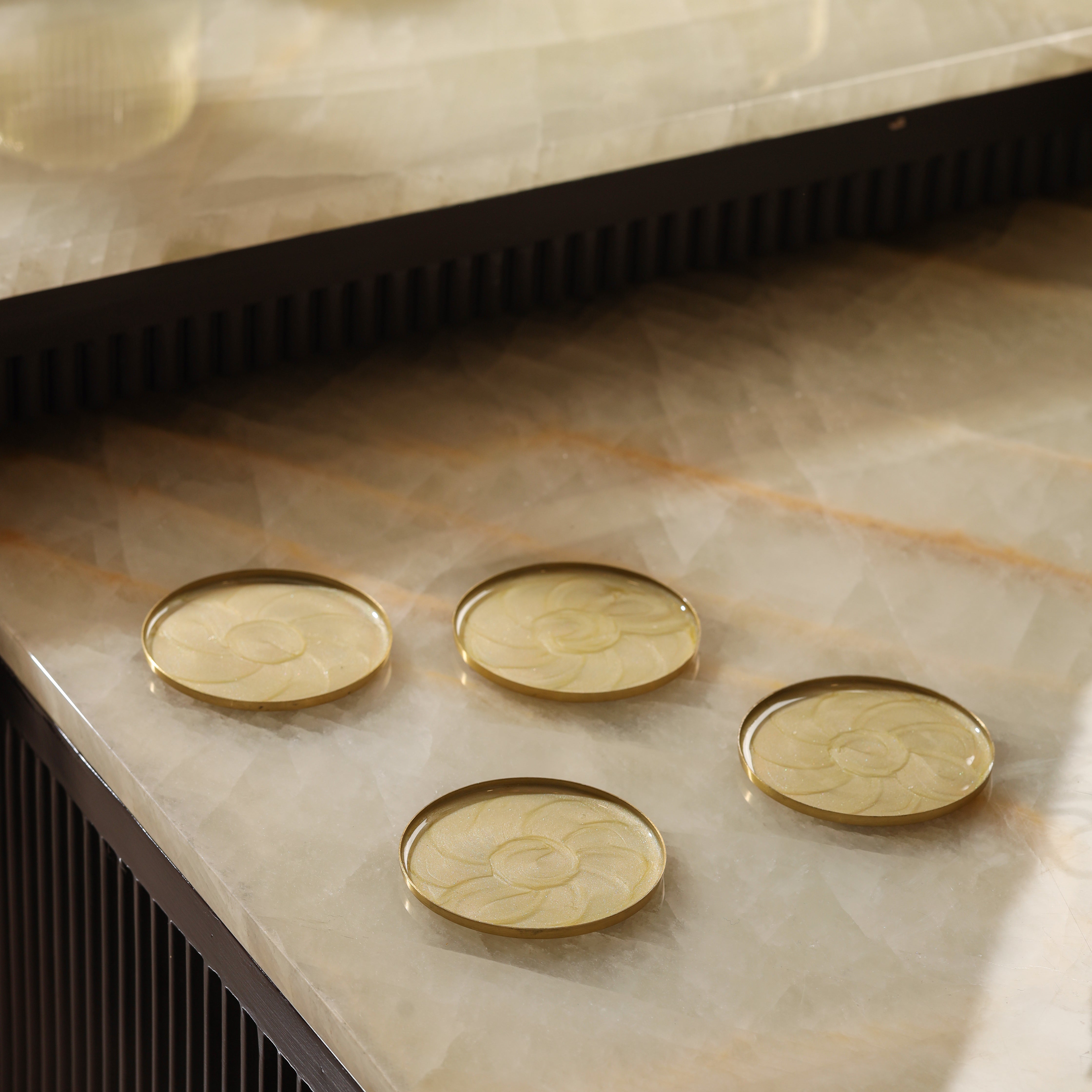 White Ripple Coasters