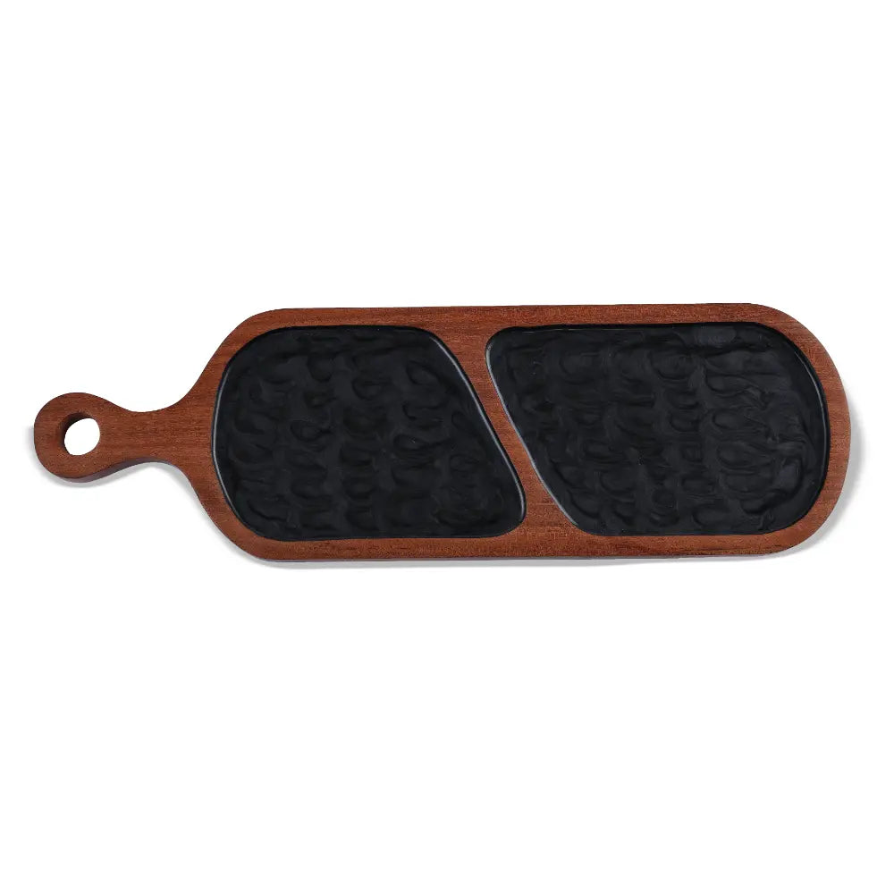 Ebony Ripple Wooden Tray