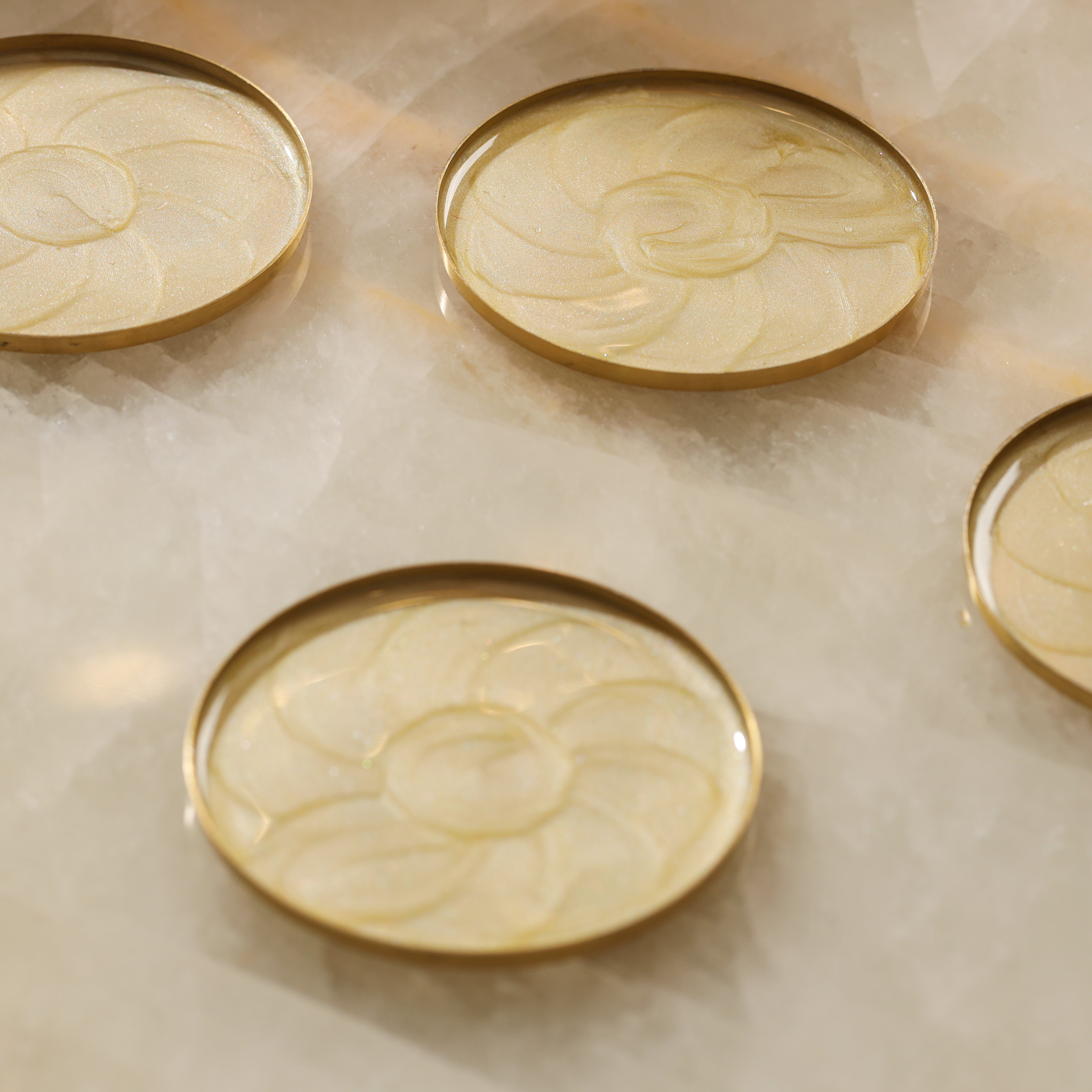 White Ripple Coasters