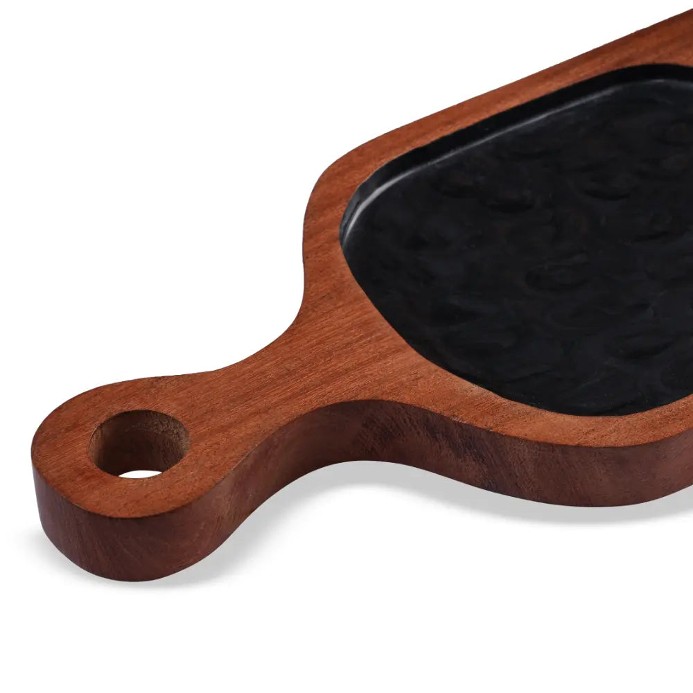 Ebony Ripple Wooden Tray