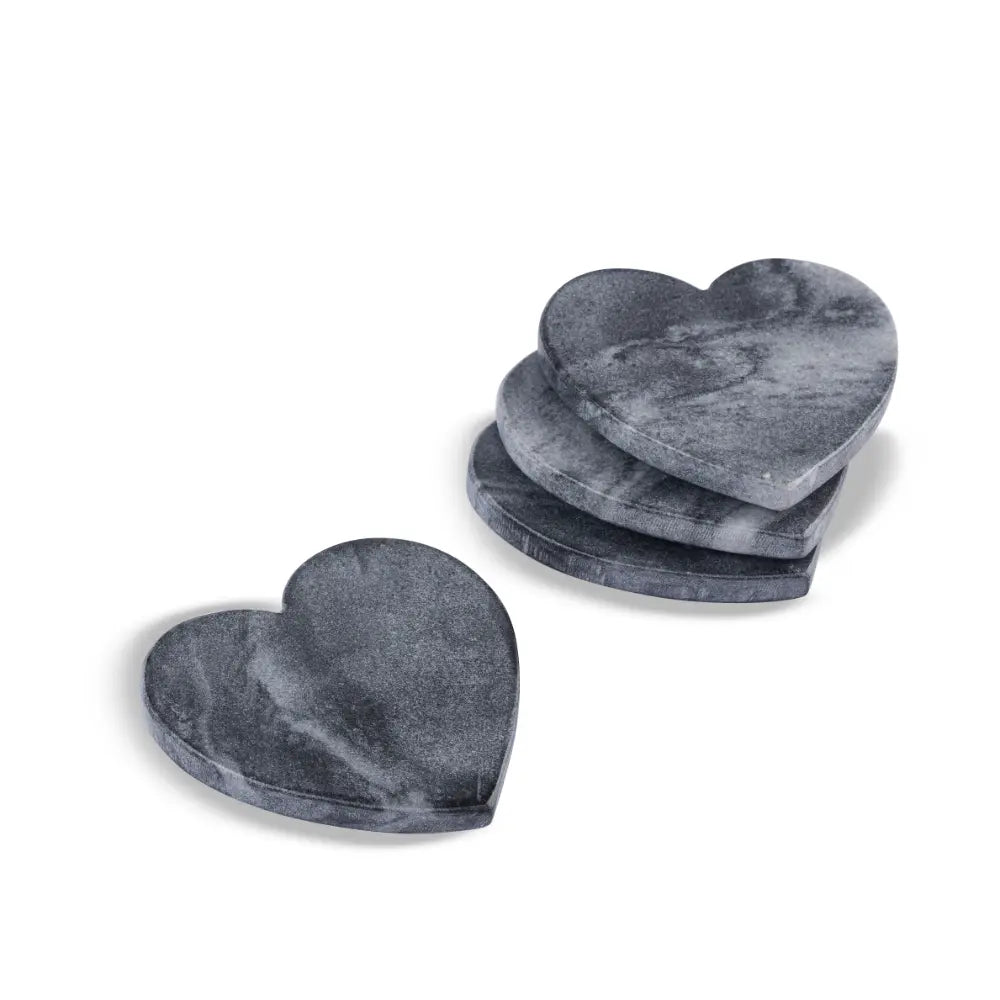 Grey Heartstone Coasters