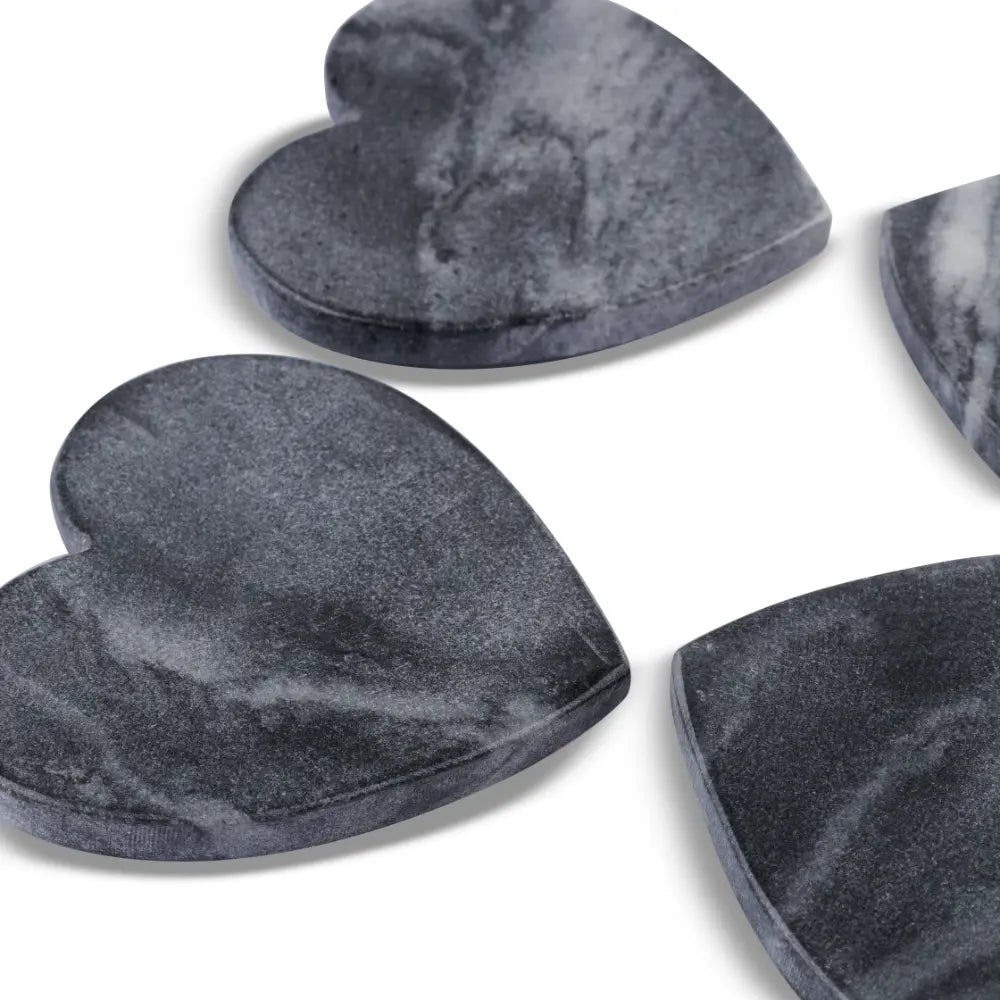 Grey Heartstone Coasters