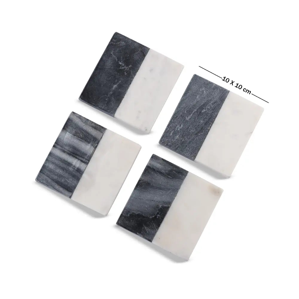 Grey White Marble Coasters