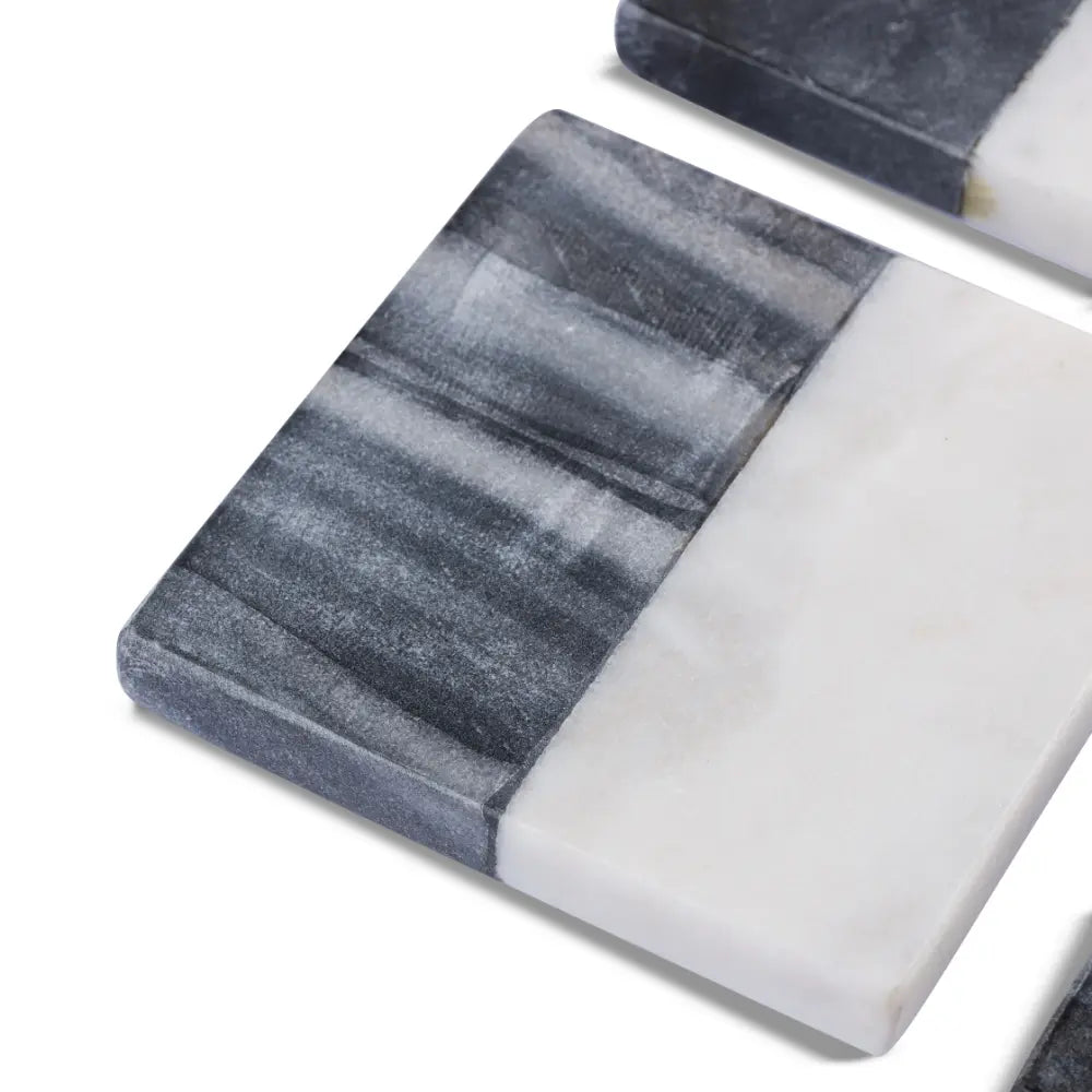Grey White Marble Coasters