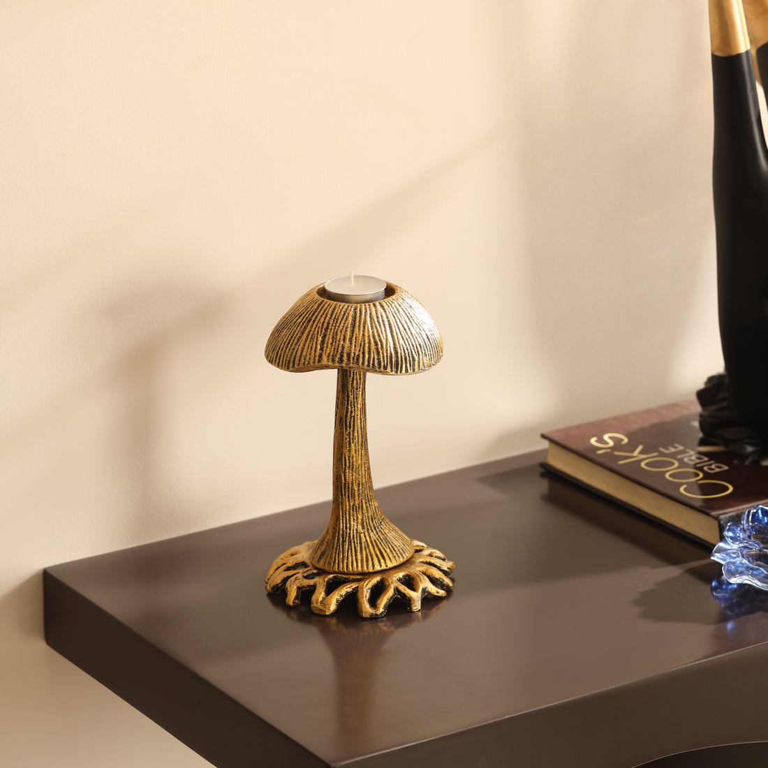 Rustic Mushroom Sculpture-Tealight Holder