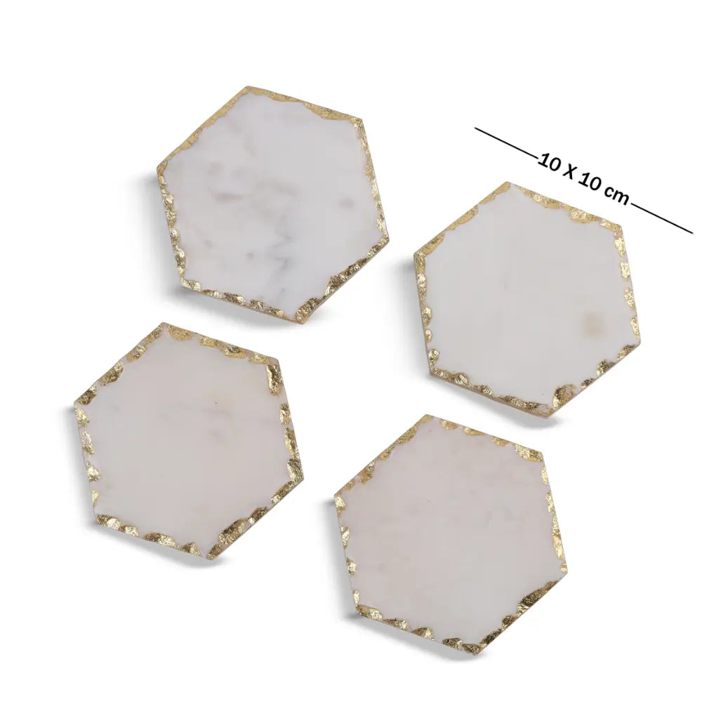 Luxe Marble Hexagon Coasters