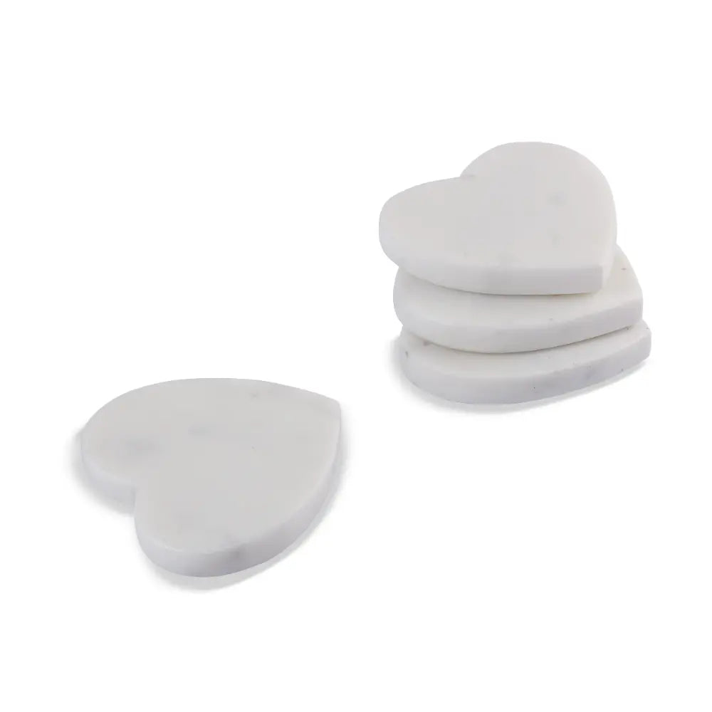 White Heartstone Coasters