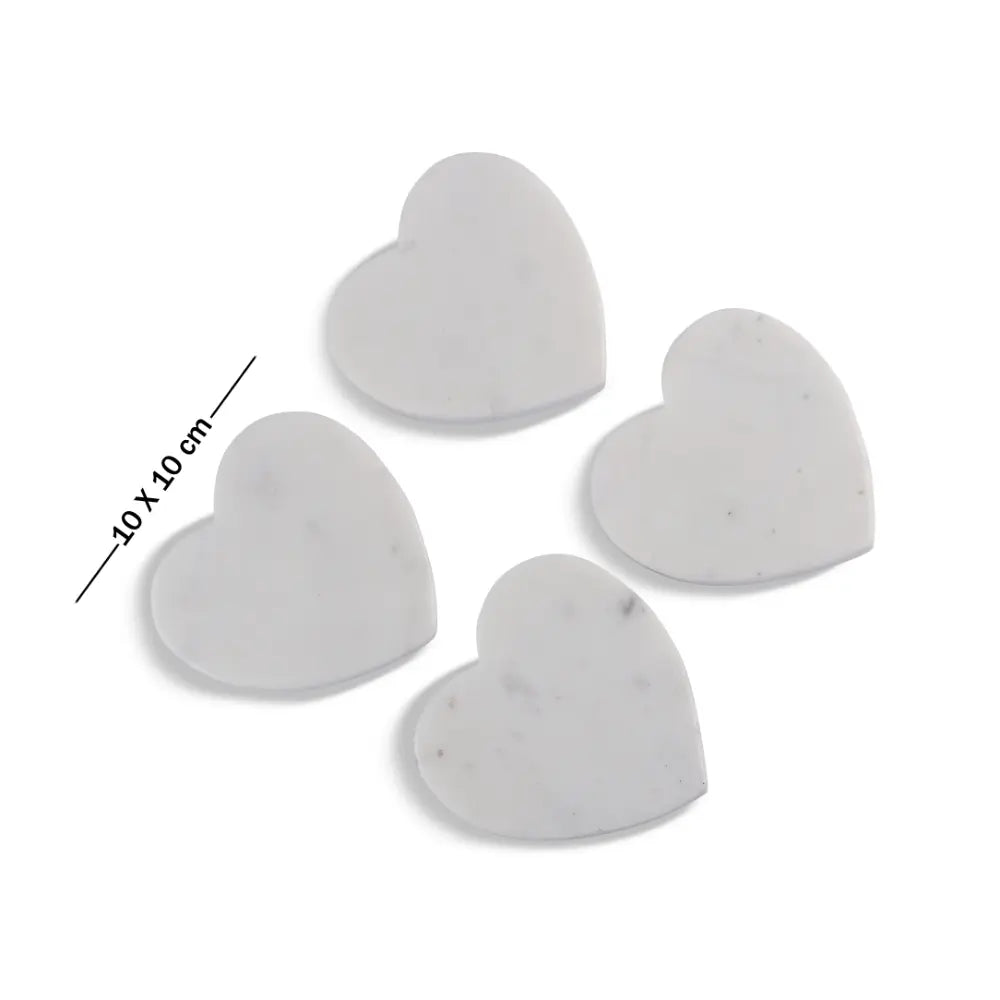 White Heartstone Coasters