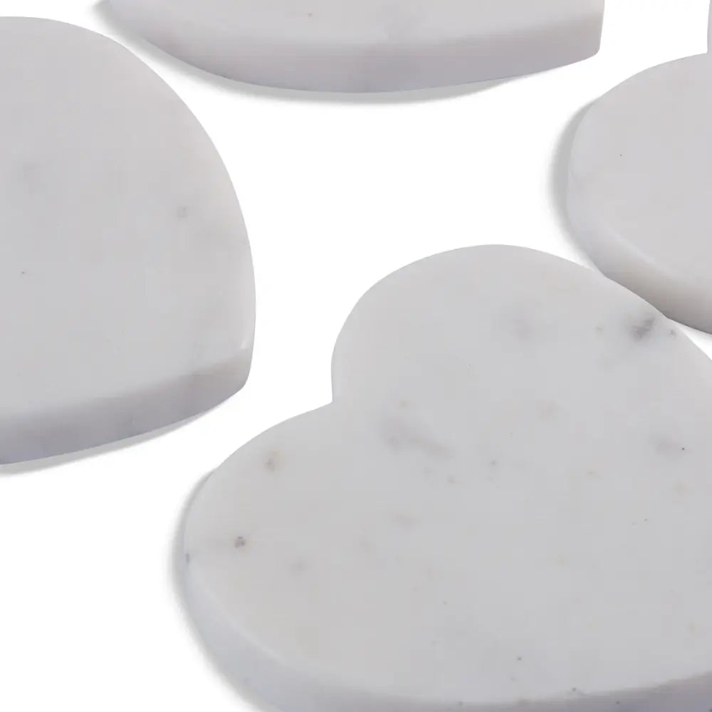 White Heartstone Coasters