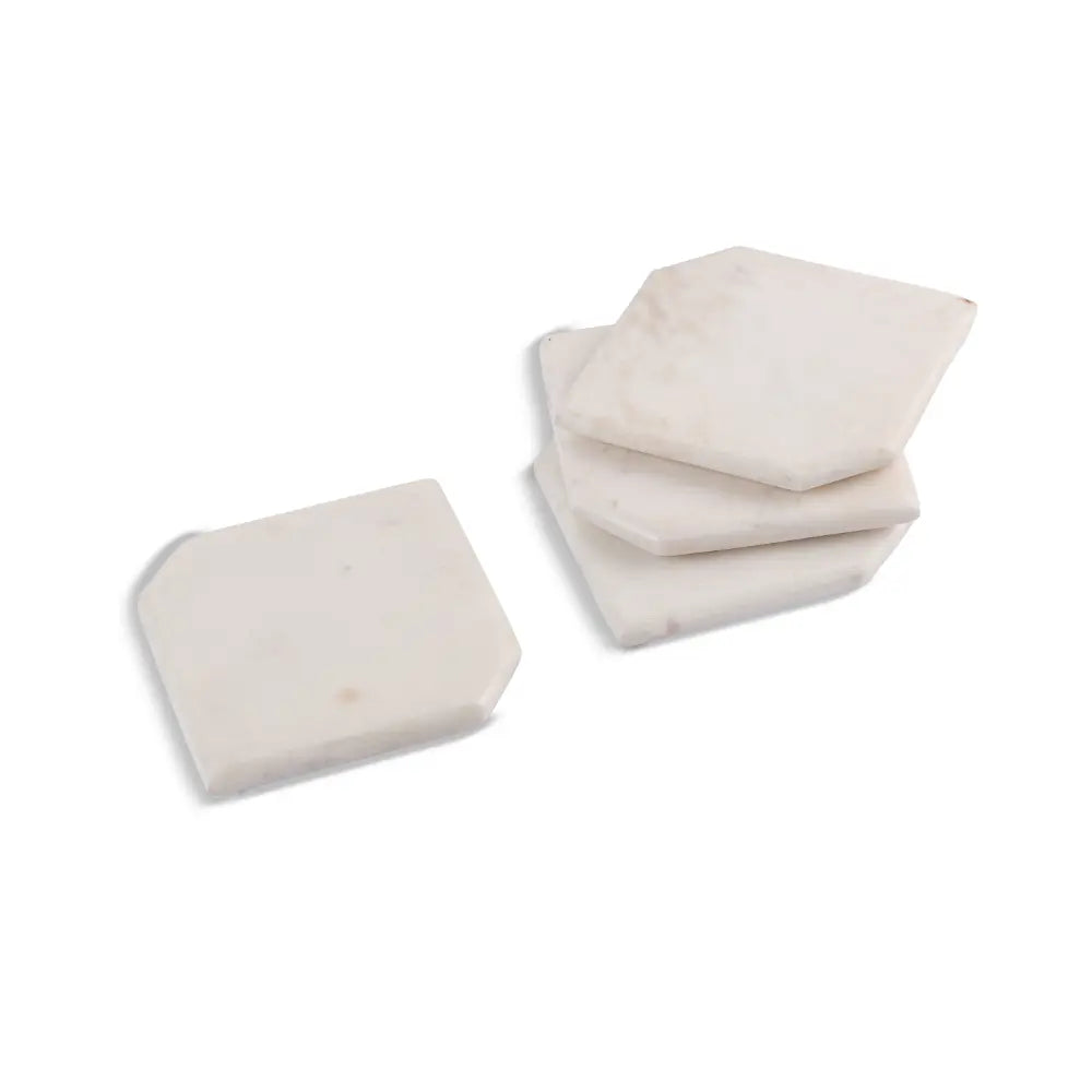 Elegant White Marble Coasters