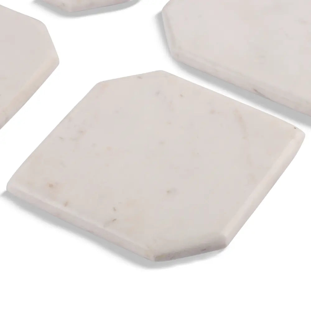 Elegant White Marble Coasters