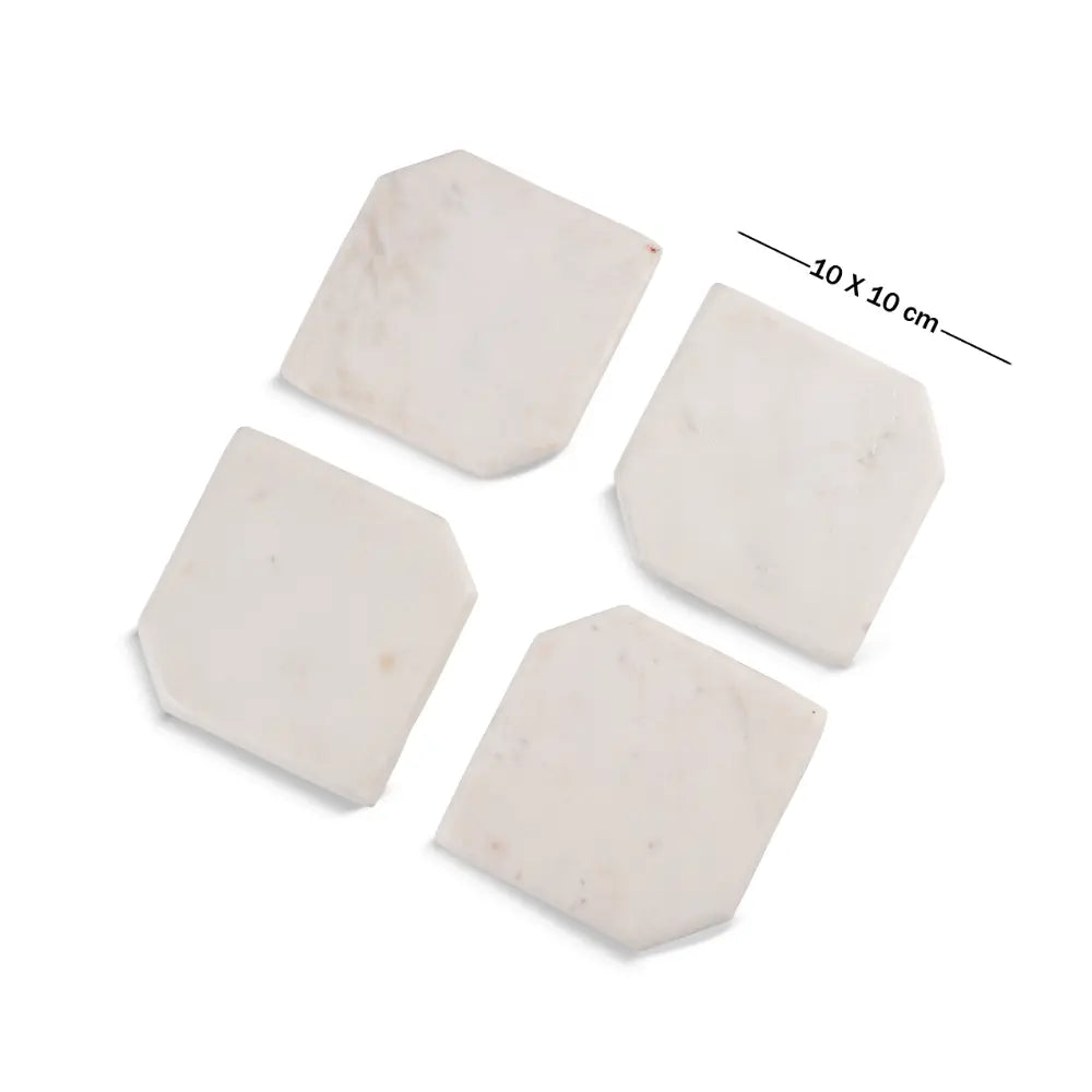 Elegant White Marble Coasters
