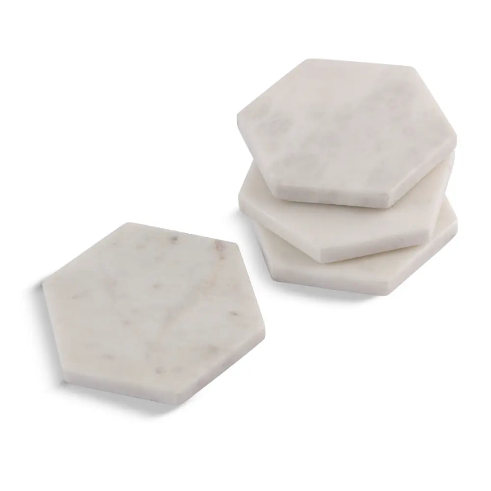 Marble Hex Coasters