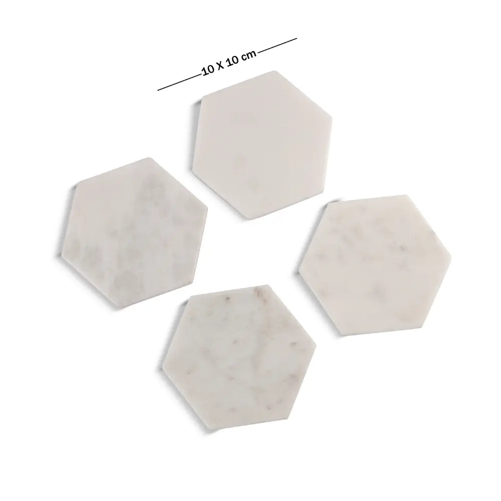 Marble Hex Coasters