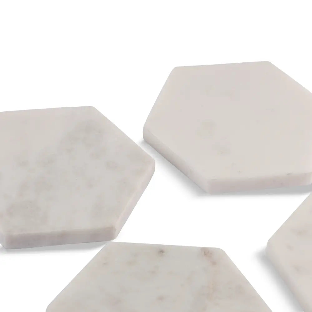 Marble Hex Coasters