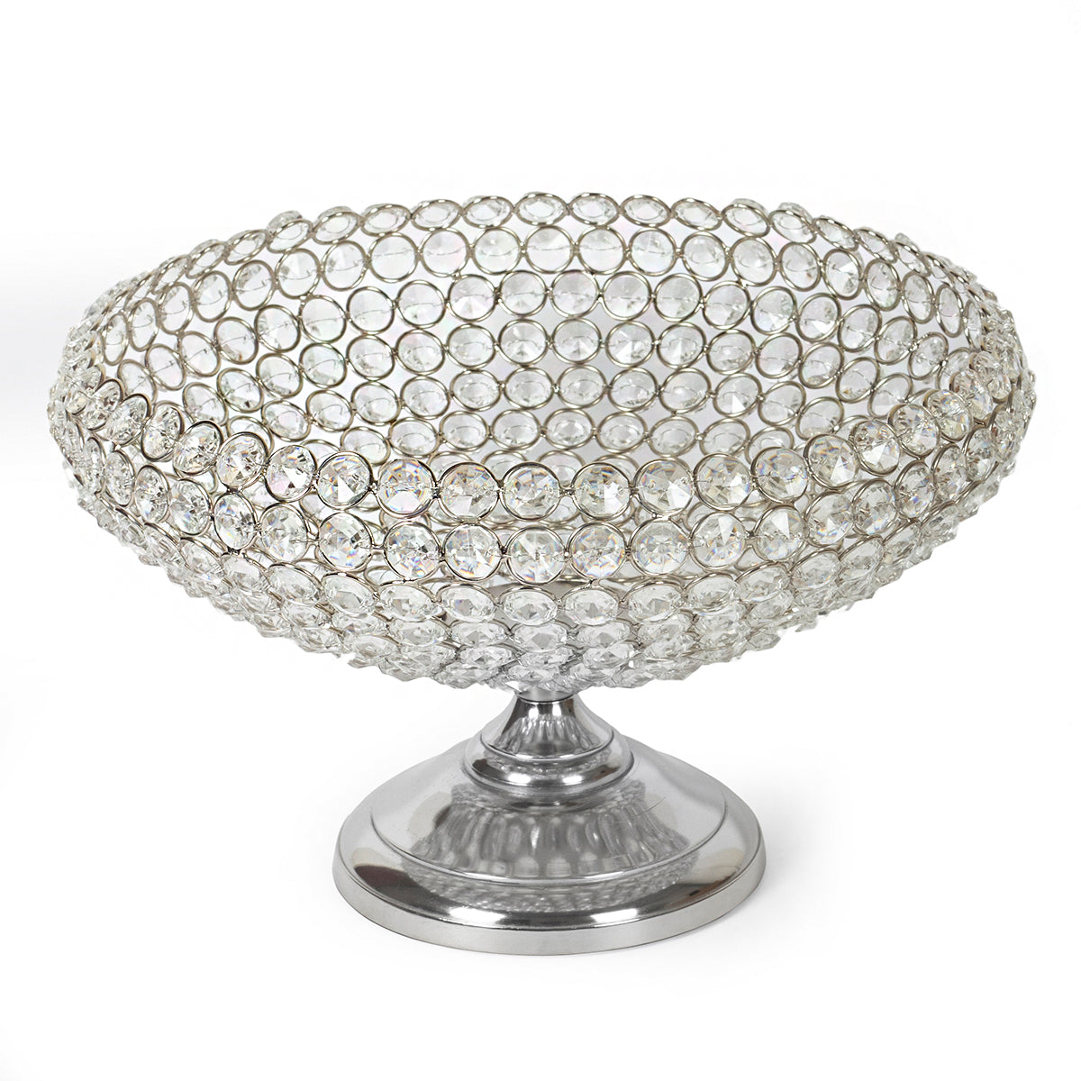 Luxe Crystal Bowl – Silver Grace Edition