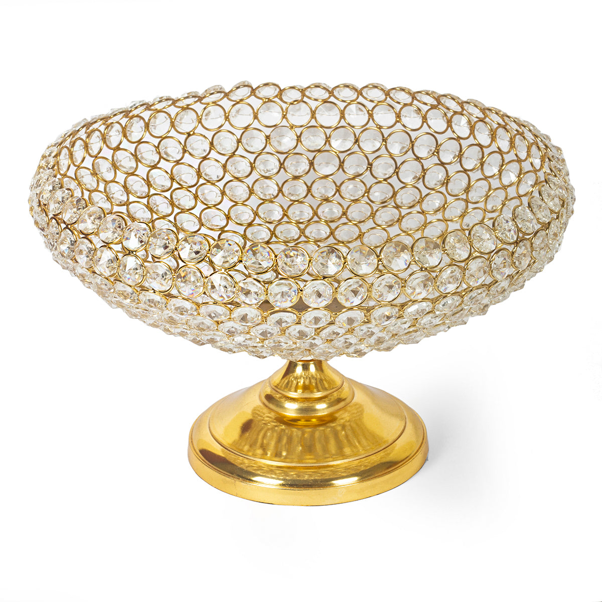 Luxe Crystal Bowl – Gold Elegance Edition