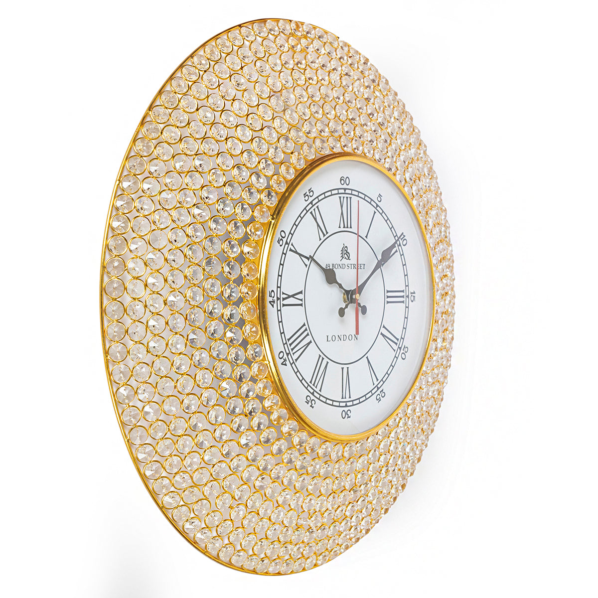 Regal Crystal Wall Clock – Gold Halo (Large)