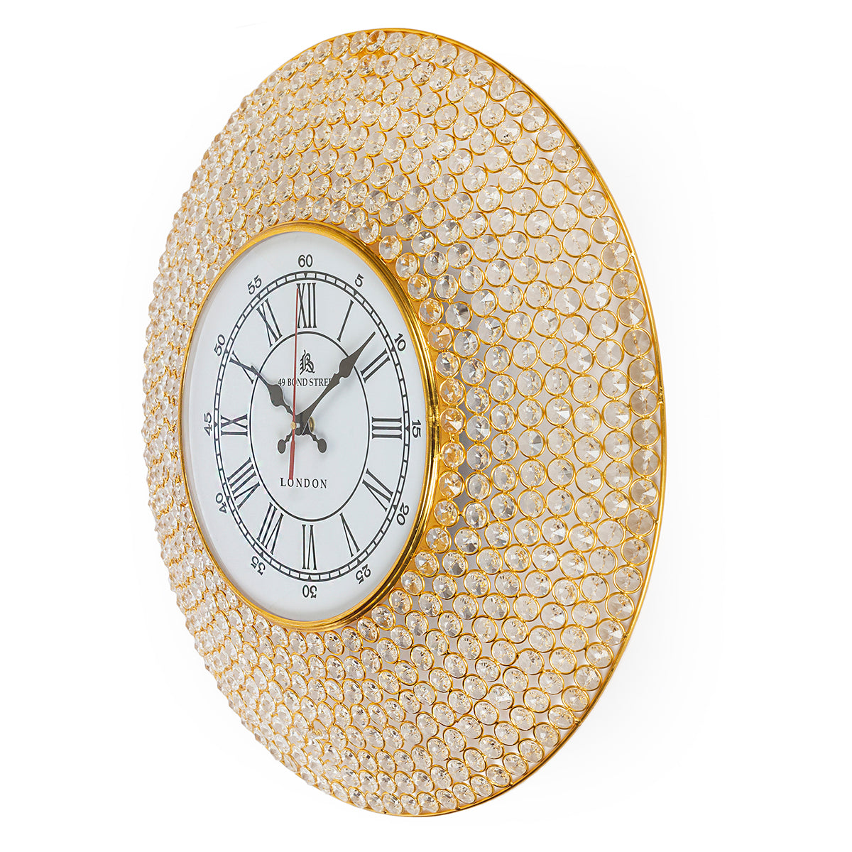 Regal Crystal Wall Clock – Gold Halo (Large)