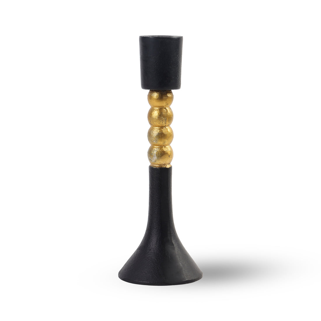 Black & Gold Elegant Candle Holder Set (Set of 3)