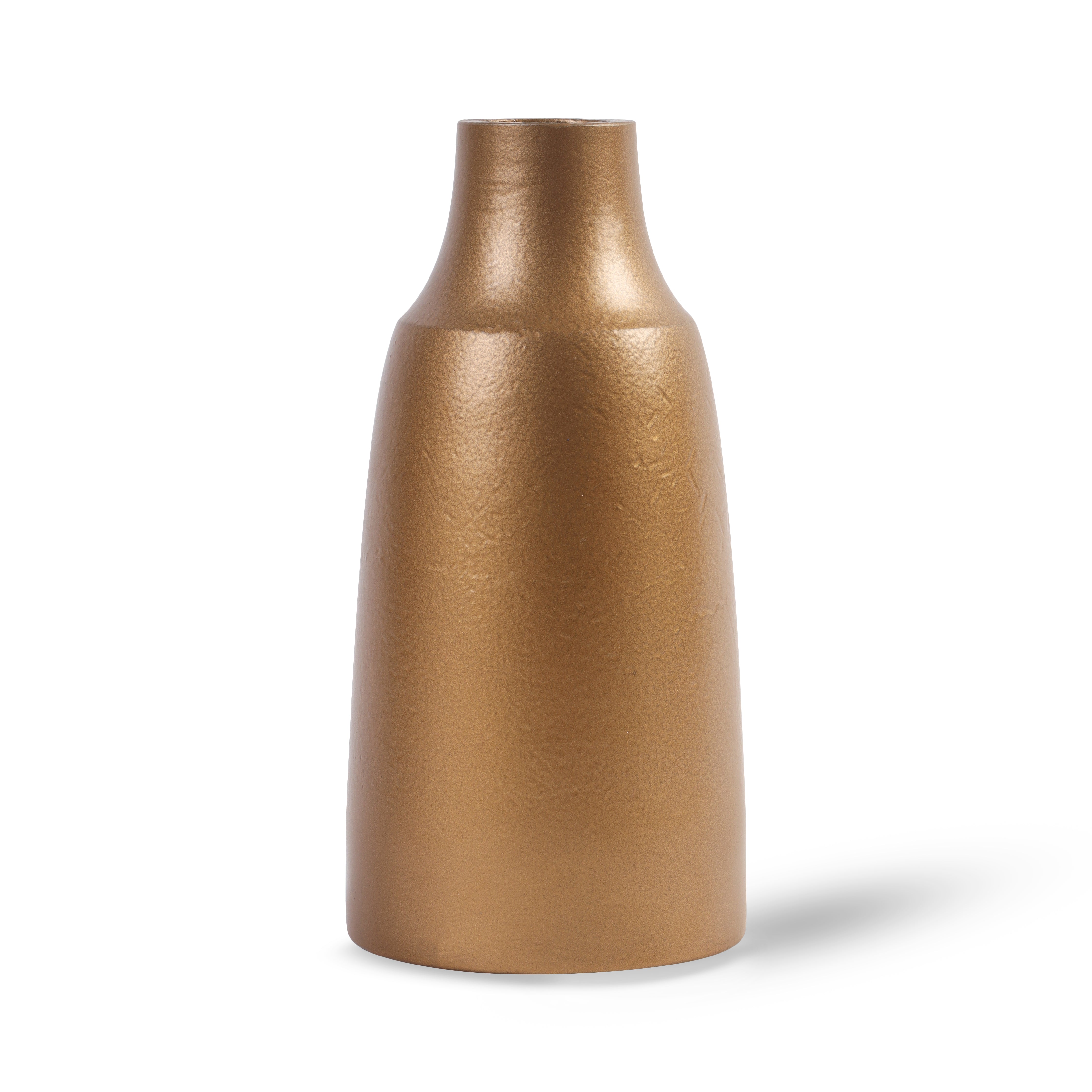 Matte Gold Decorative Vase Duo